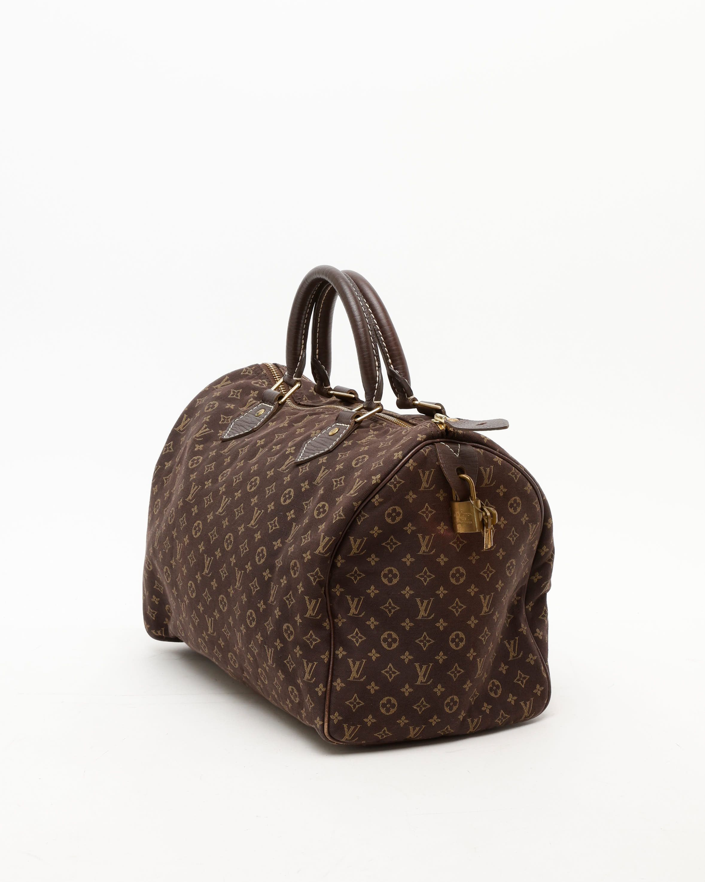 Pre-owned Louis Vuitton Mini Lin Speedy 30 Bag