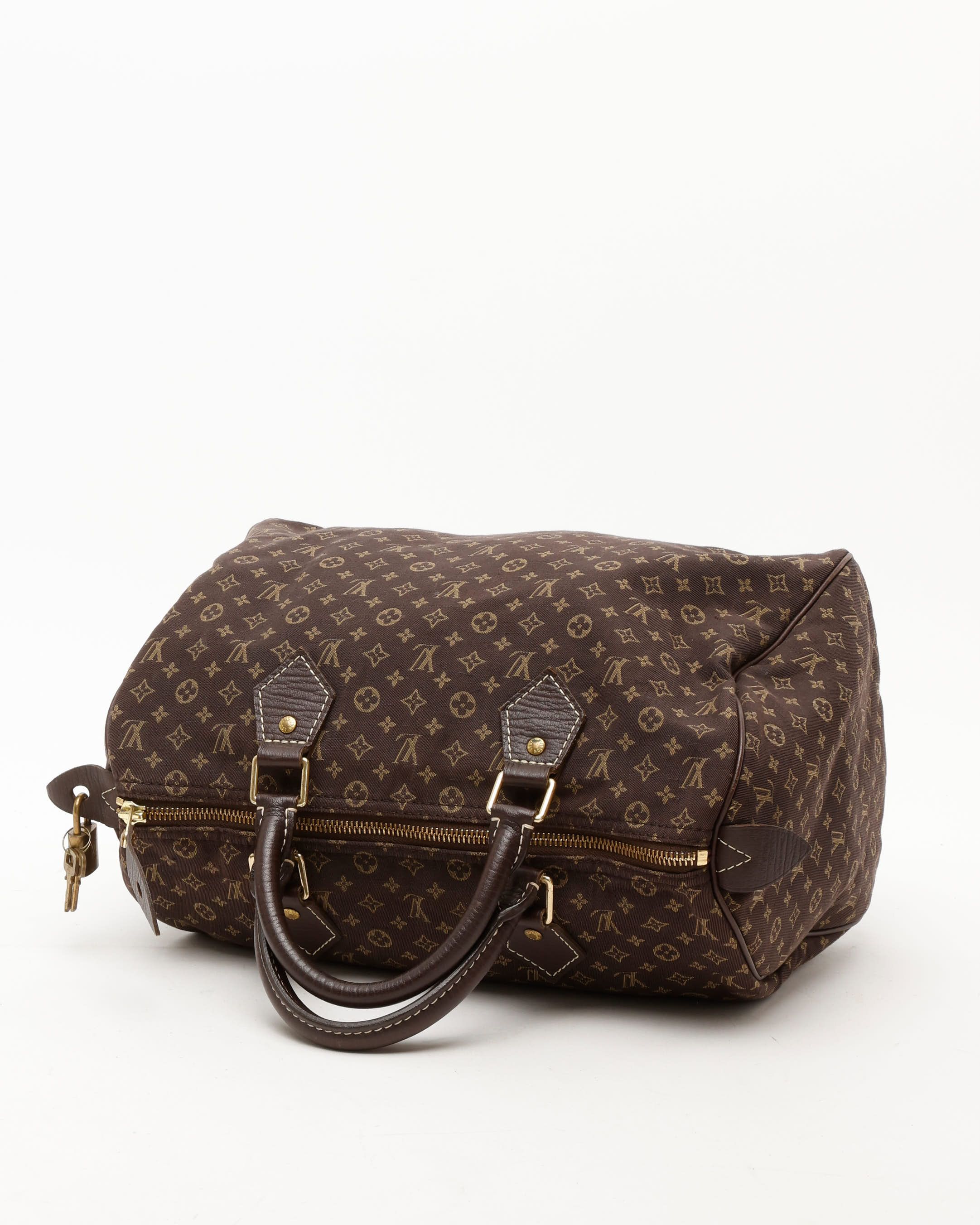 Pre-owned Louis Vuitton Mini Lin Speedy 30 Bag