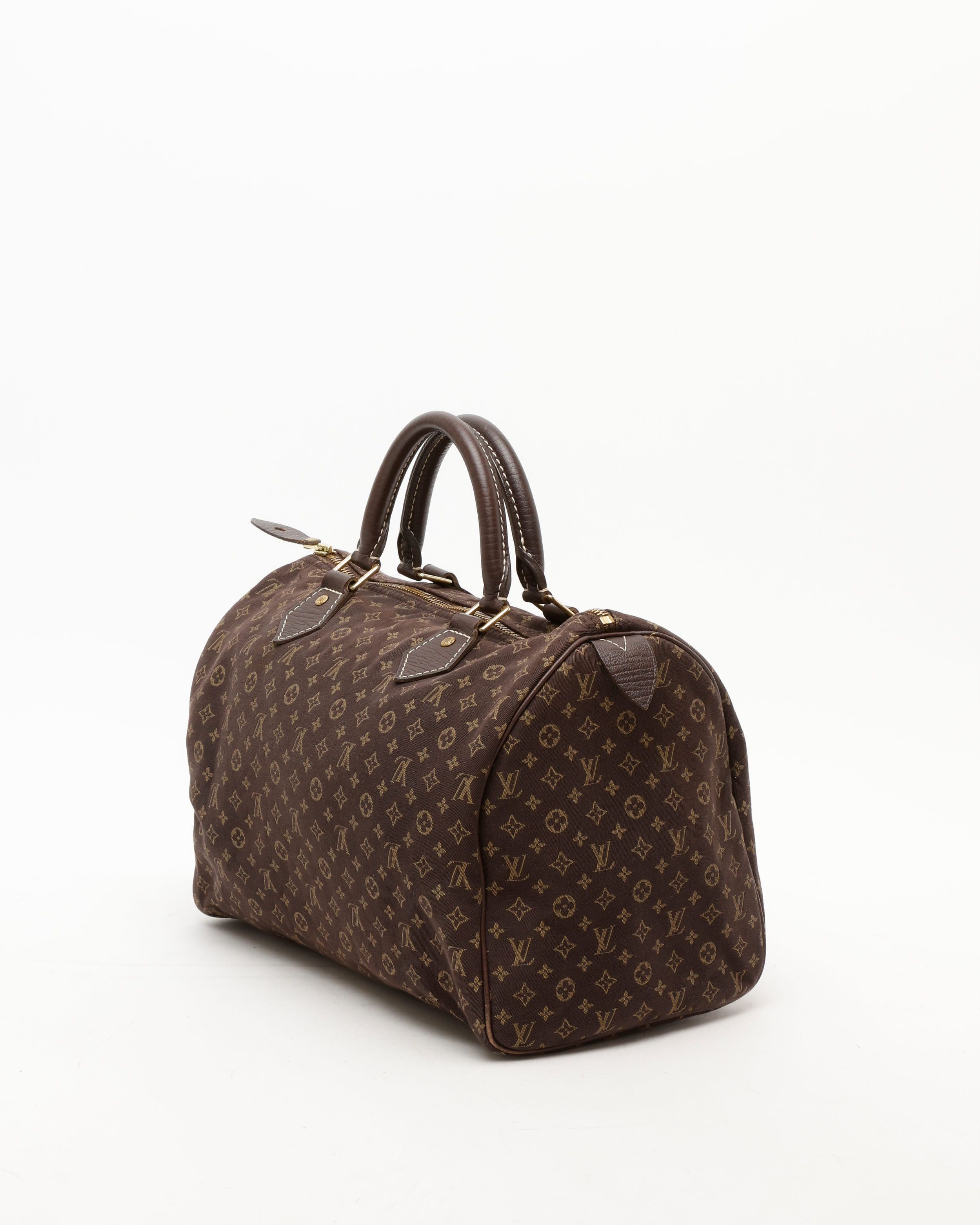 Pre-owned Louis Vuitton Mini Lin Speedy 30 Bag