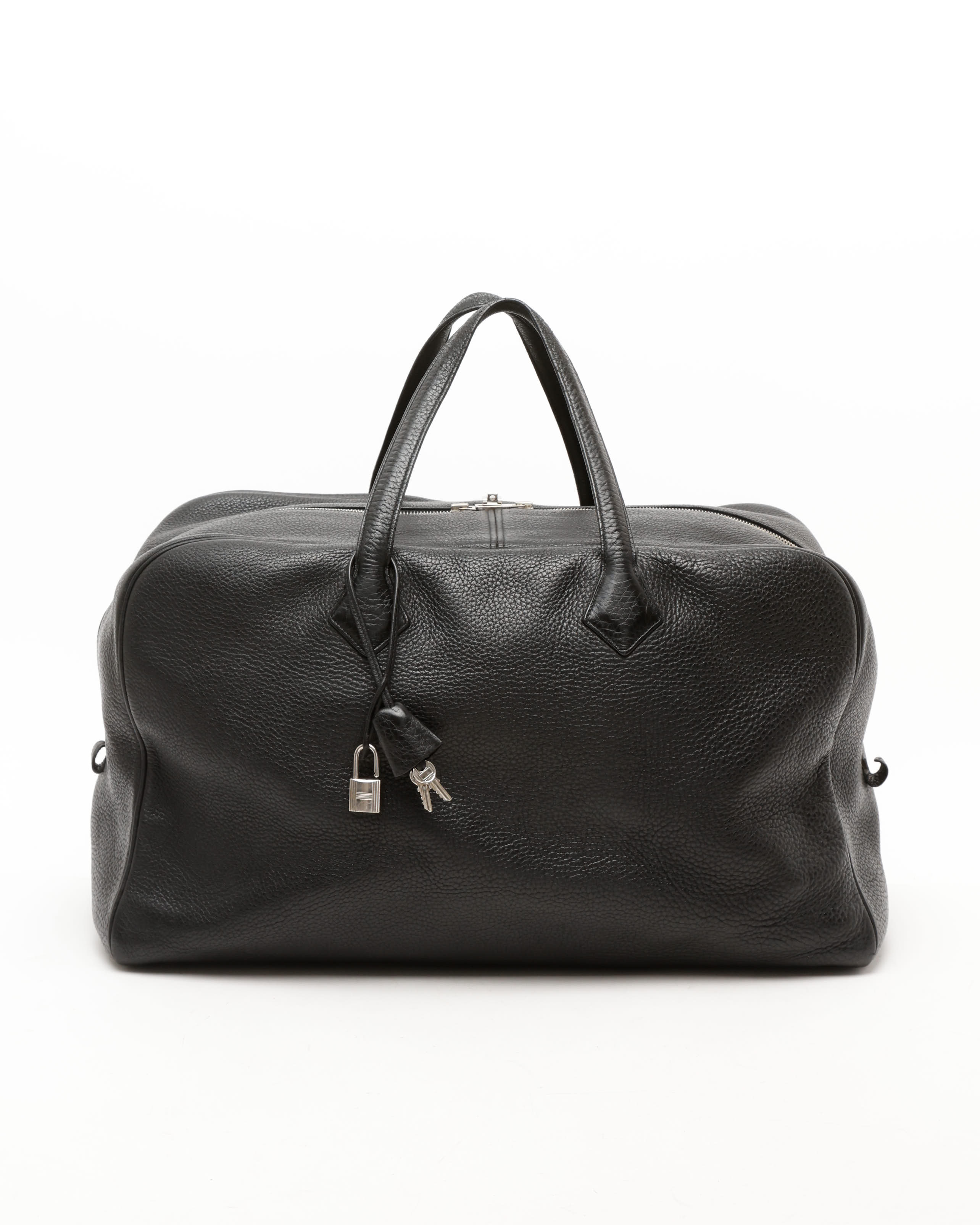 Pre-owned Hermes Hermès Victoria 50 Taurillon Clemence Weekend Bag