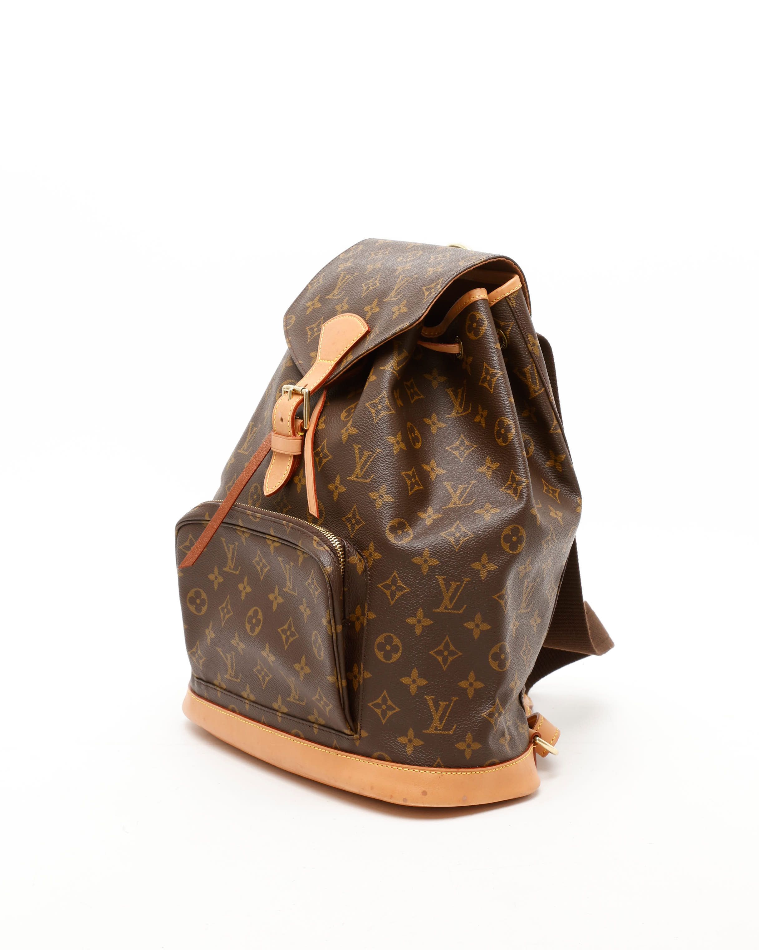 Pre-owned Louis Vuitton Monogram Montsouris Gm Backpack