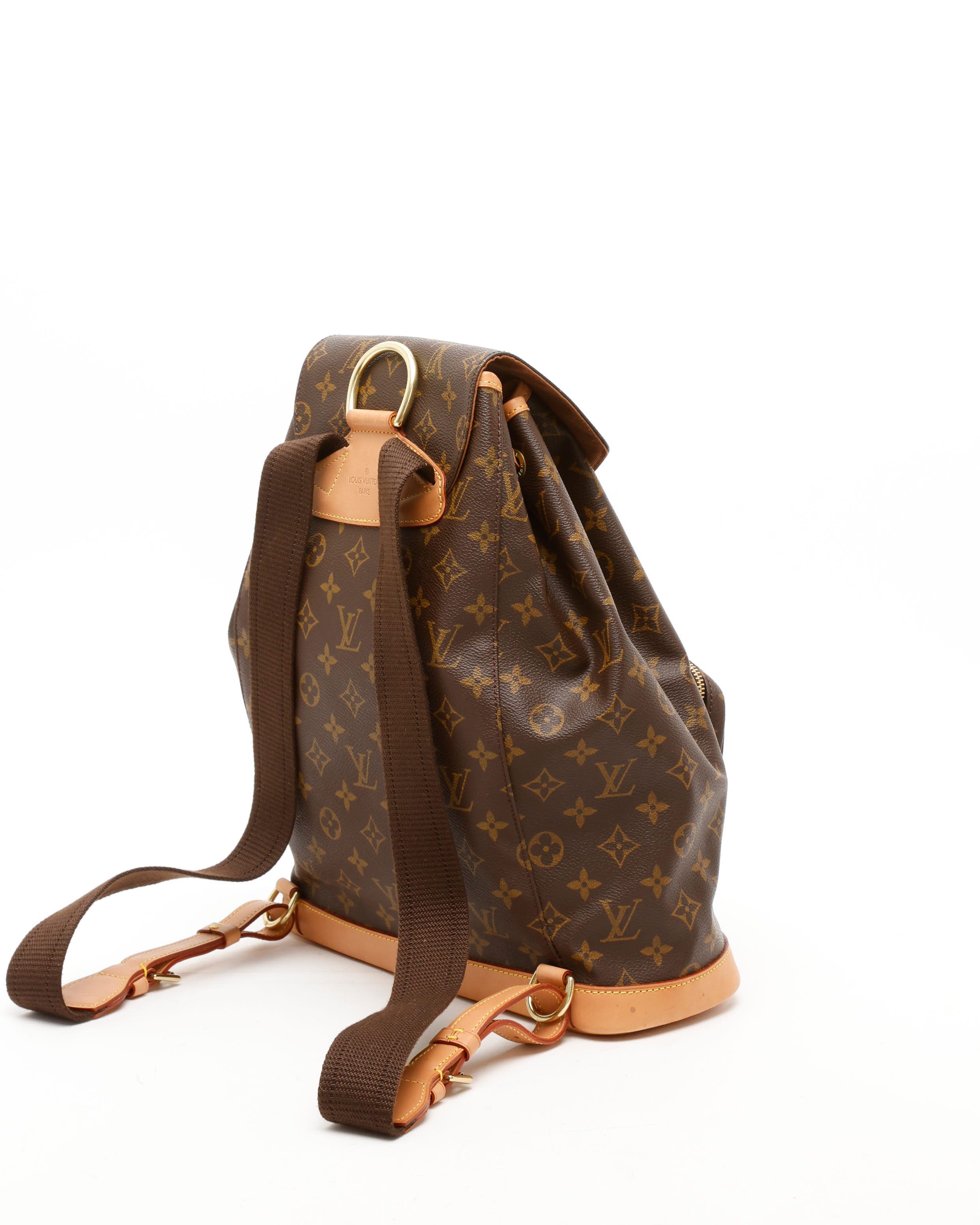 Pre-owned Louis Vuitton Monogram Montsouris Gm Backpack
