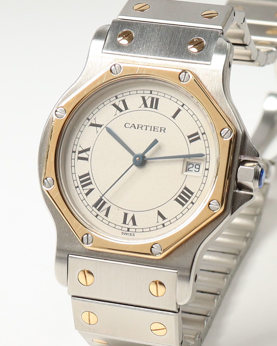 Cartier Santos Octagon 30mm Ref 187902 Watch