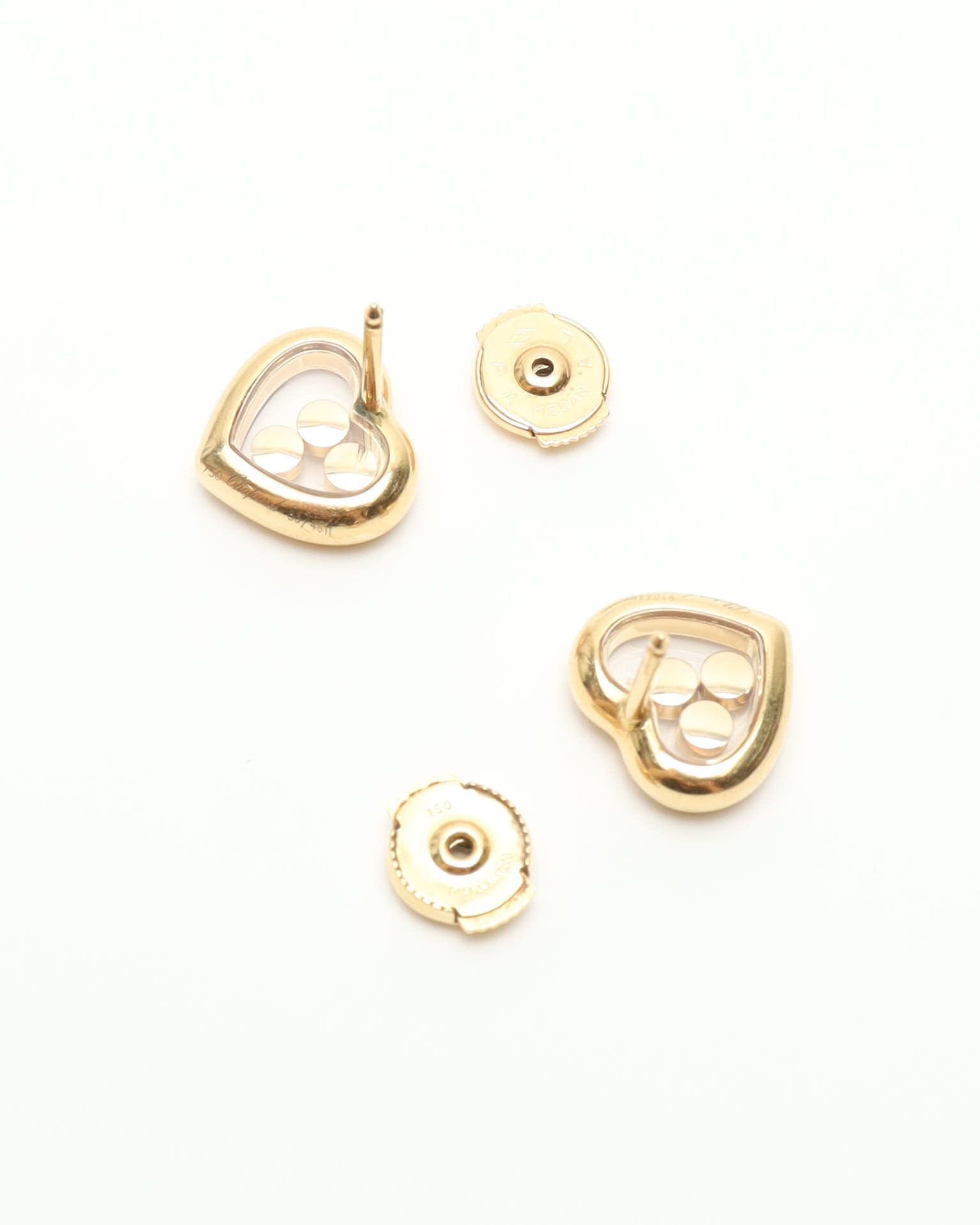Chopard Happy Diamond Hearts Gold And Diamond Earrings