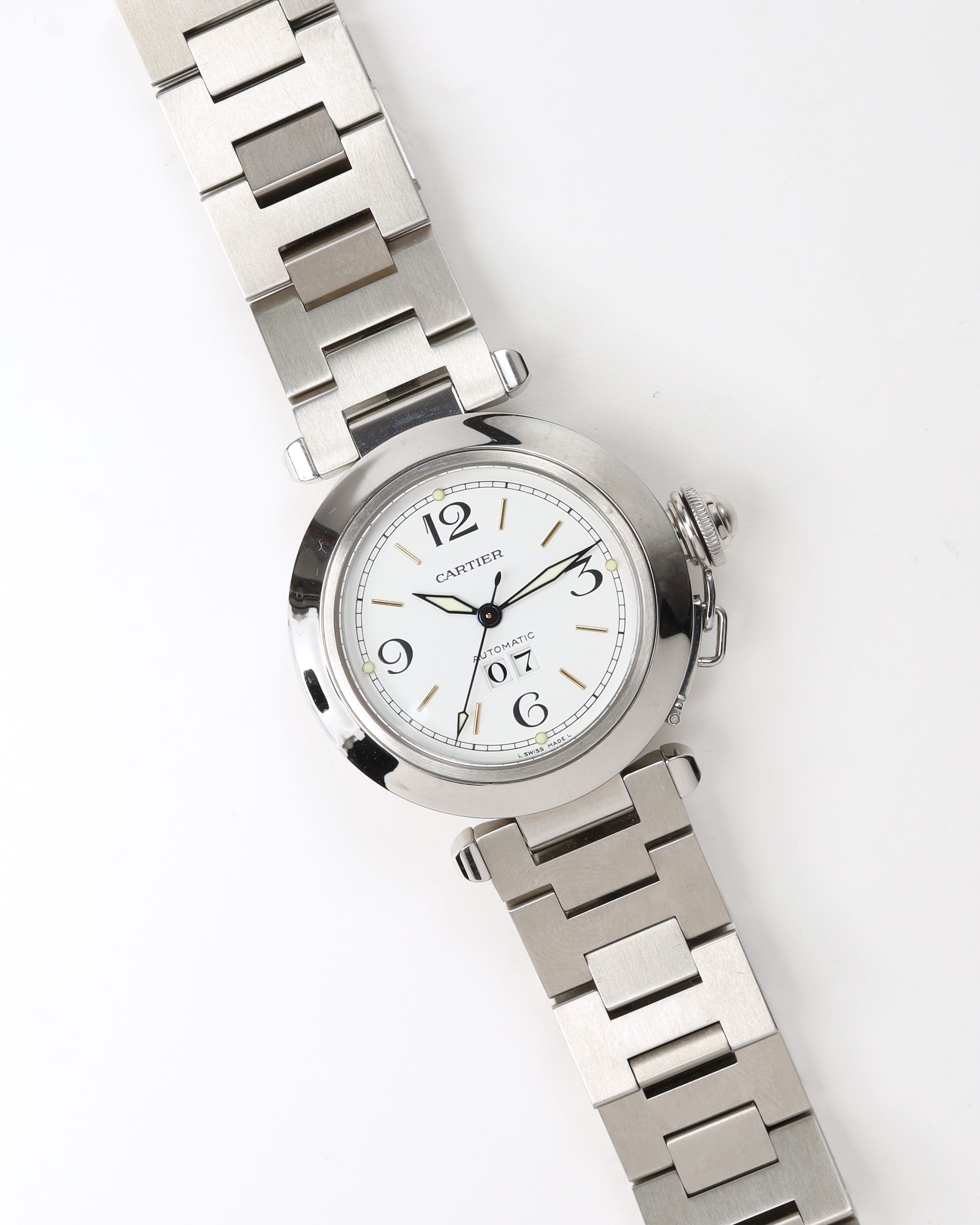 Cartier Pasha C Big Date 35mm Ref 2475 Watch In Metallic