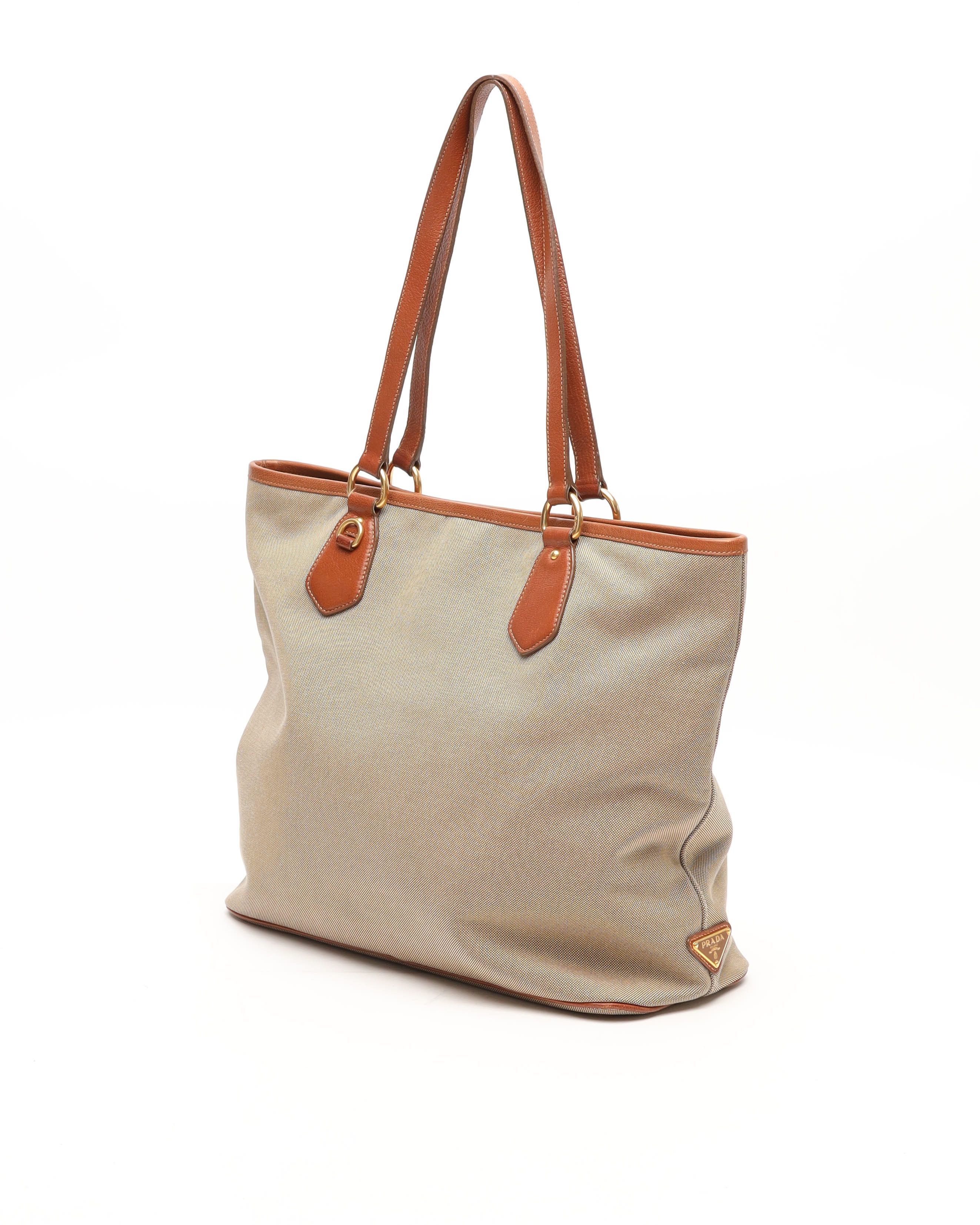 Prada Logo Jaquard Tote Bag