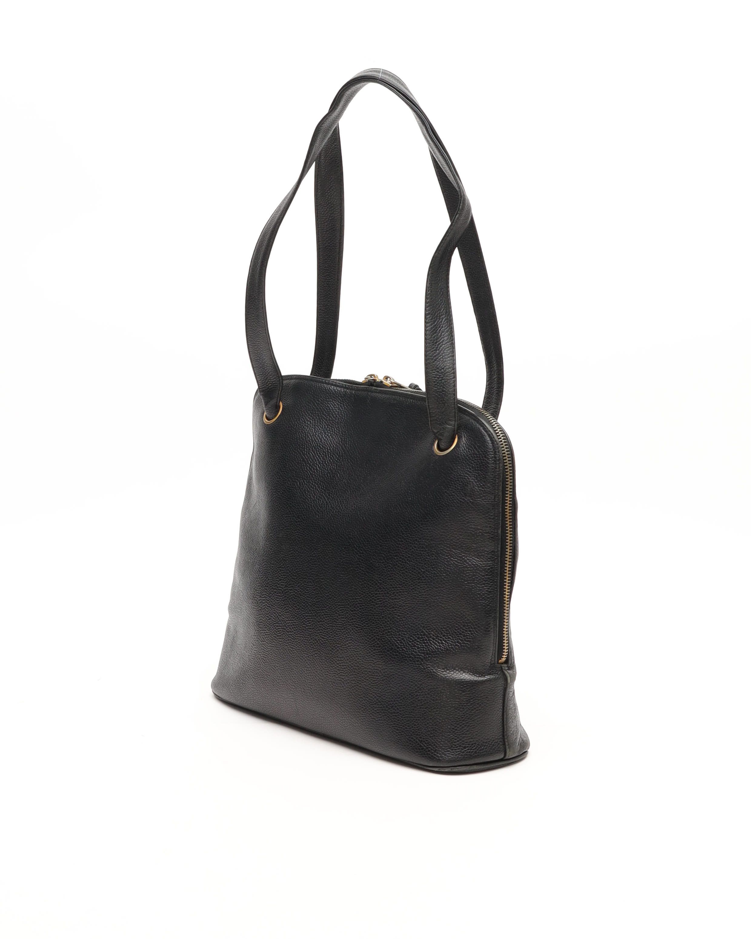 Pre-owned Chanel Cc Caviar Tote Bag