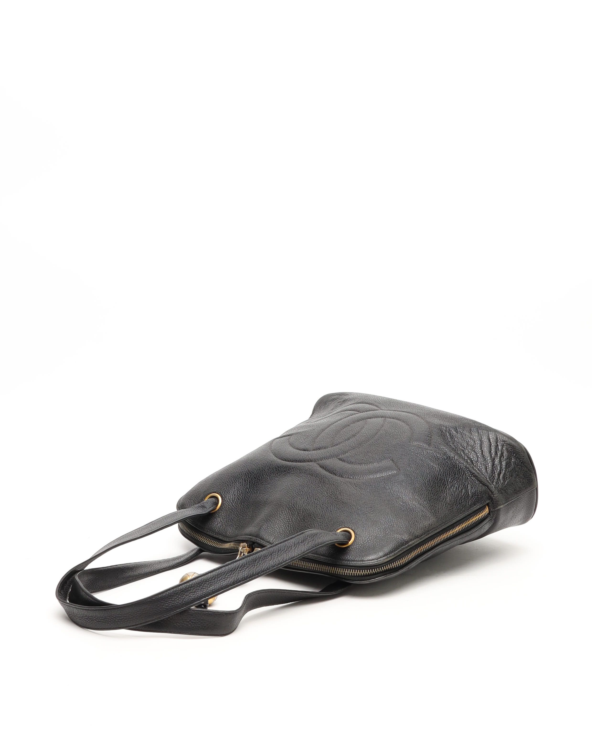 Pre-owned Chanel Cc Caviar Tote Bag