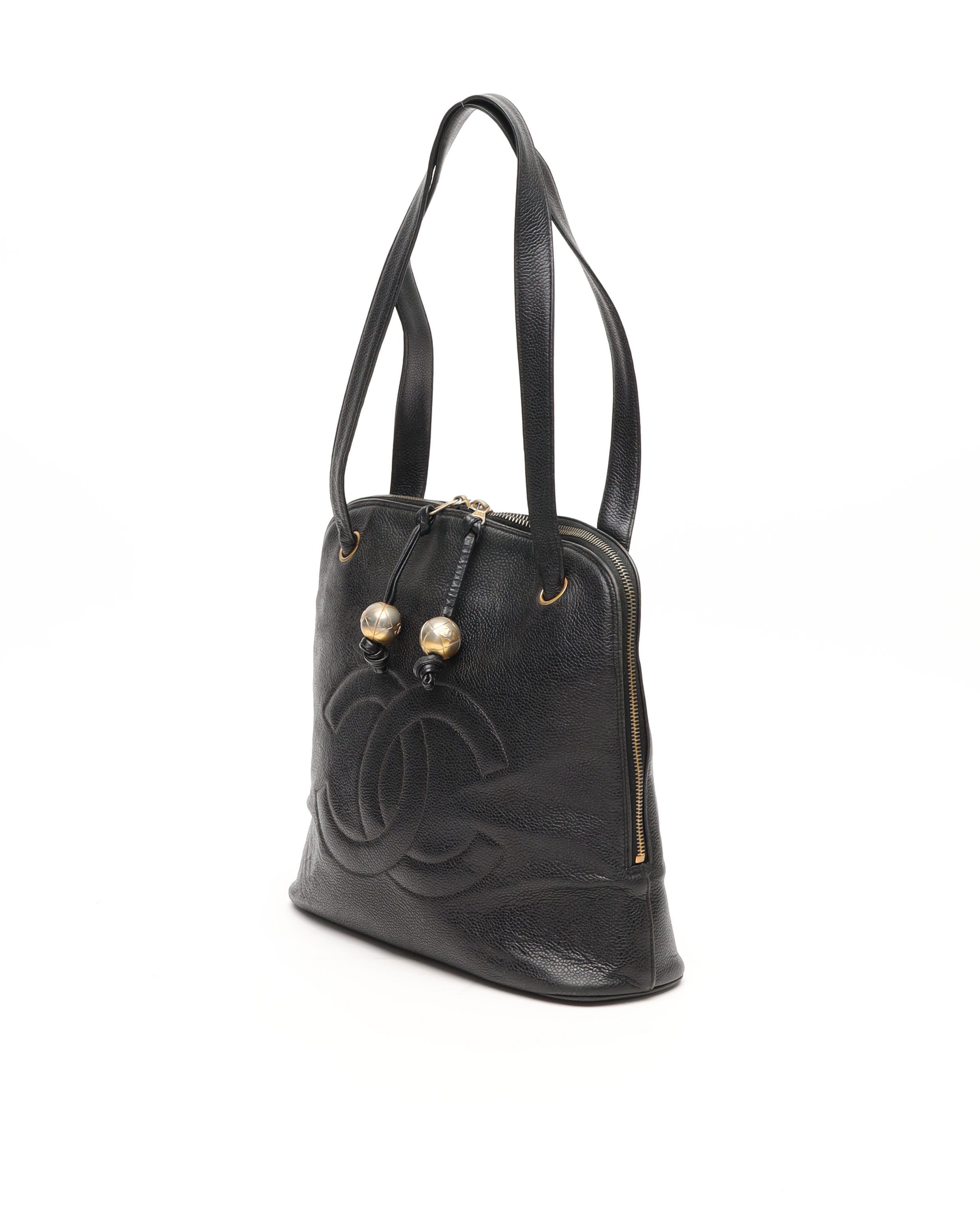 Pre-owned Chanel Cc Caviar Tote Bag