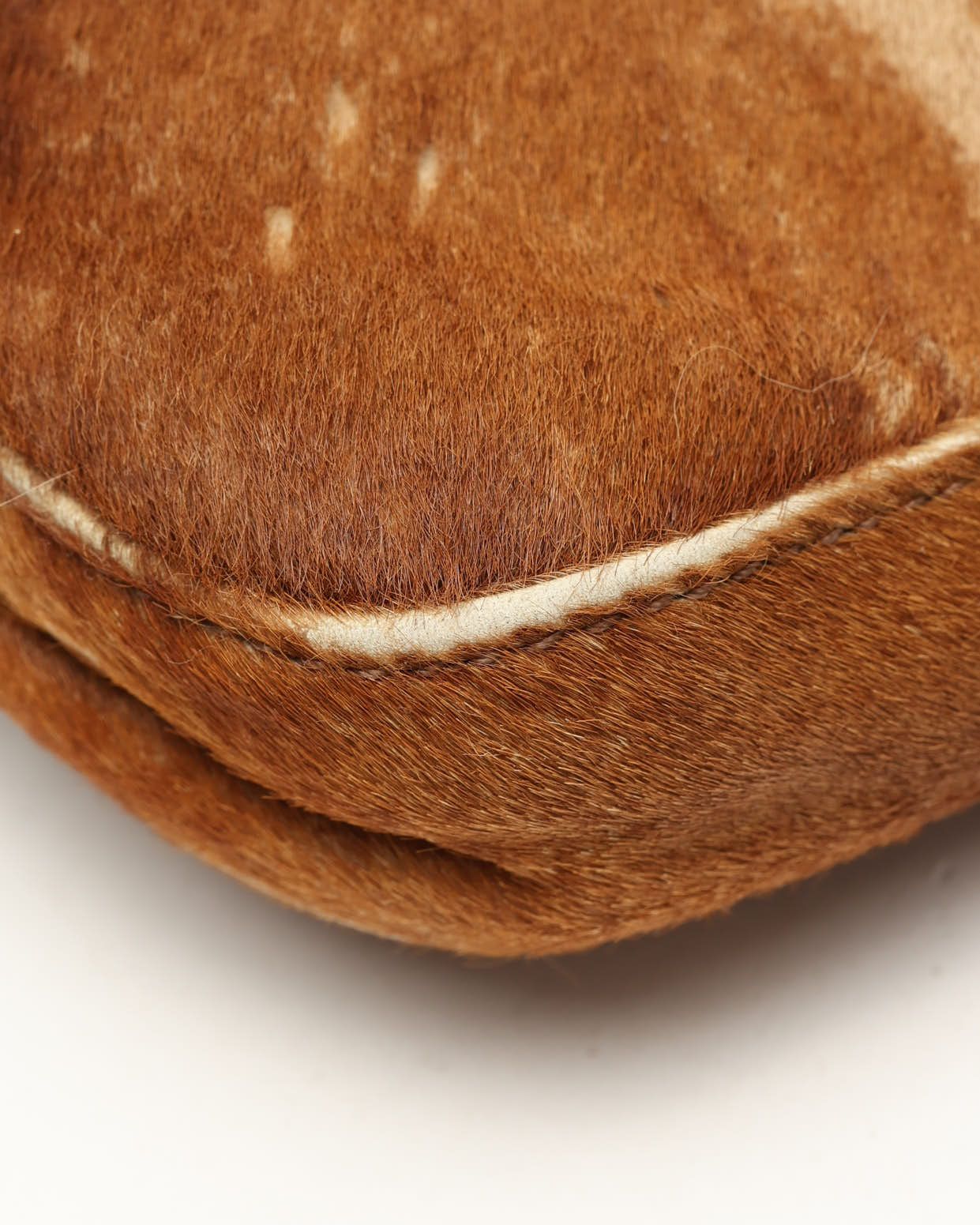 Fendi Ff Fur Bag In Brown
