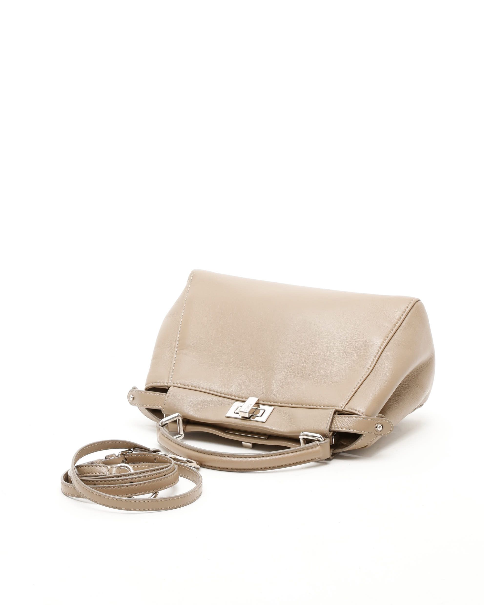 Fendi Mini Peekaboo Bag In Neutral