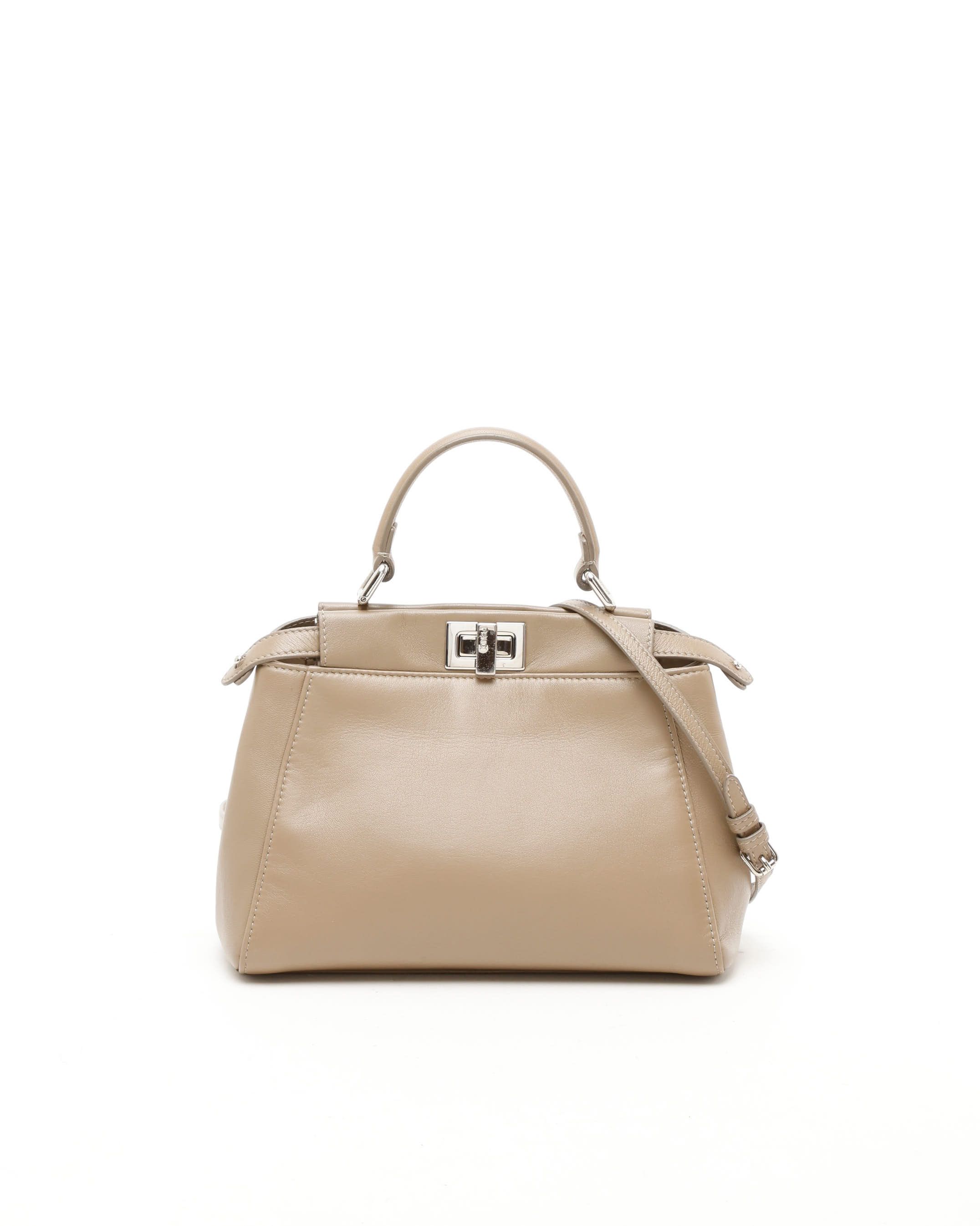 Fendi Mini Peekaboo Bag In Neutral