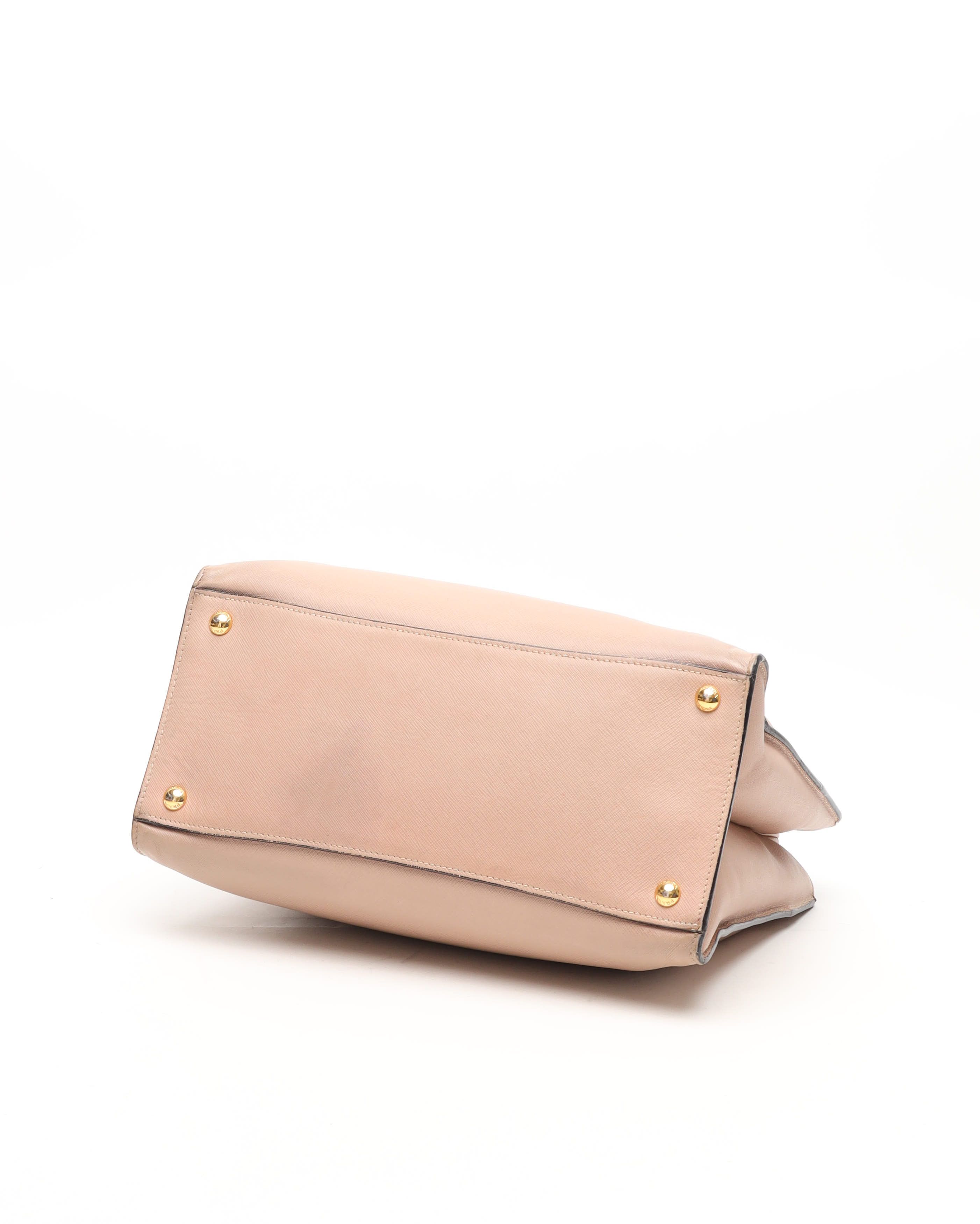 Prada Triple Pocket Saffiano Soft Bag In Pink