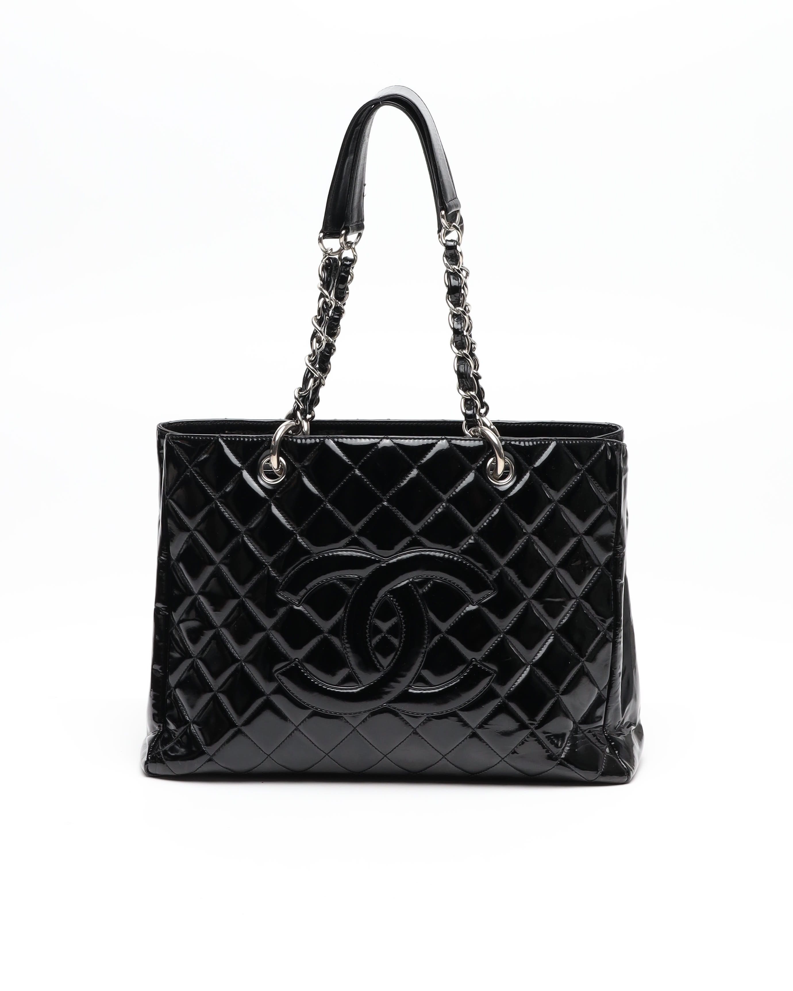Pre-owned Chanel Patent (gst) Grand Shopping Tote Bag
