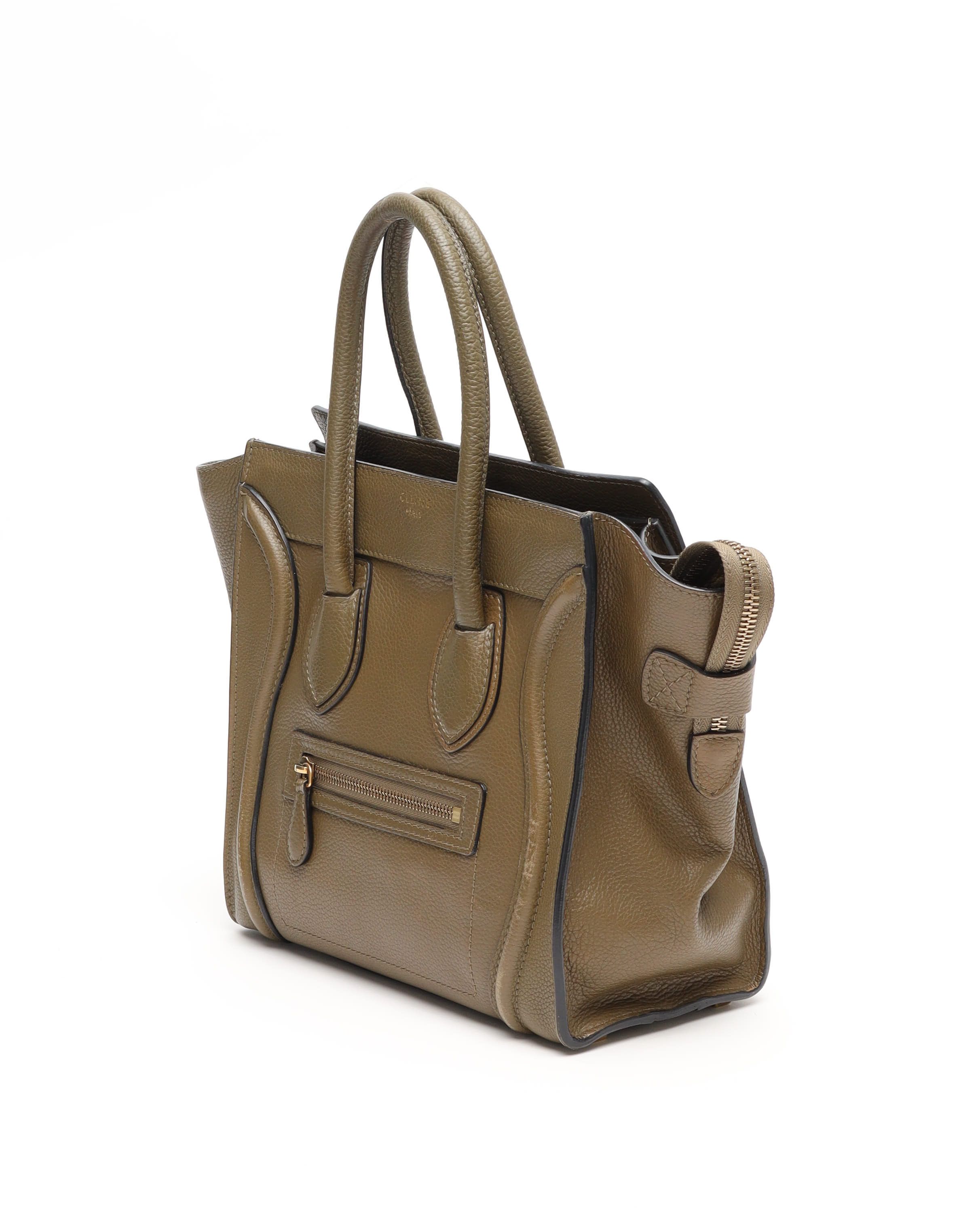 Celine Céline Micro Luggage Bag In Brown