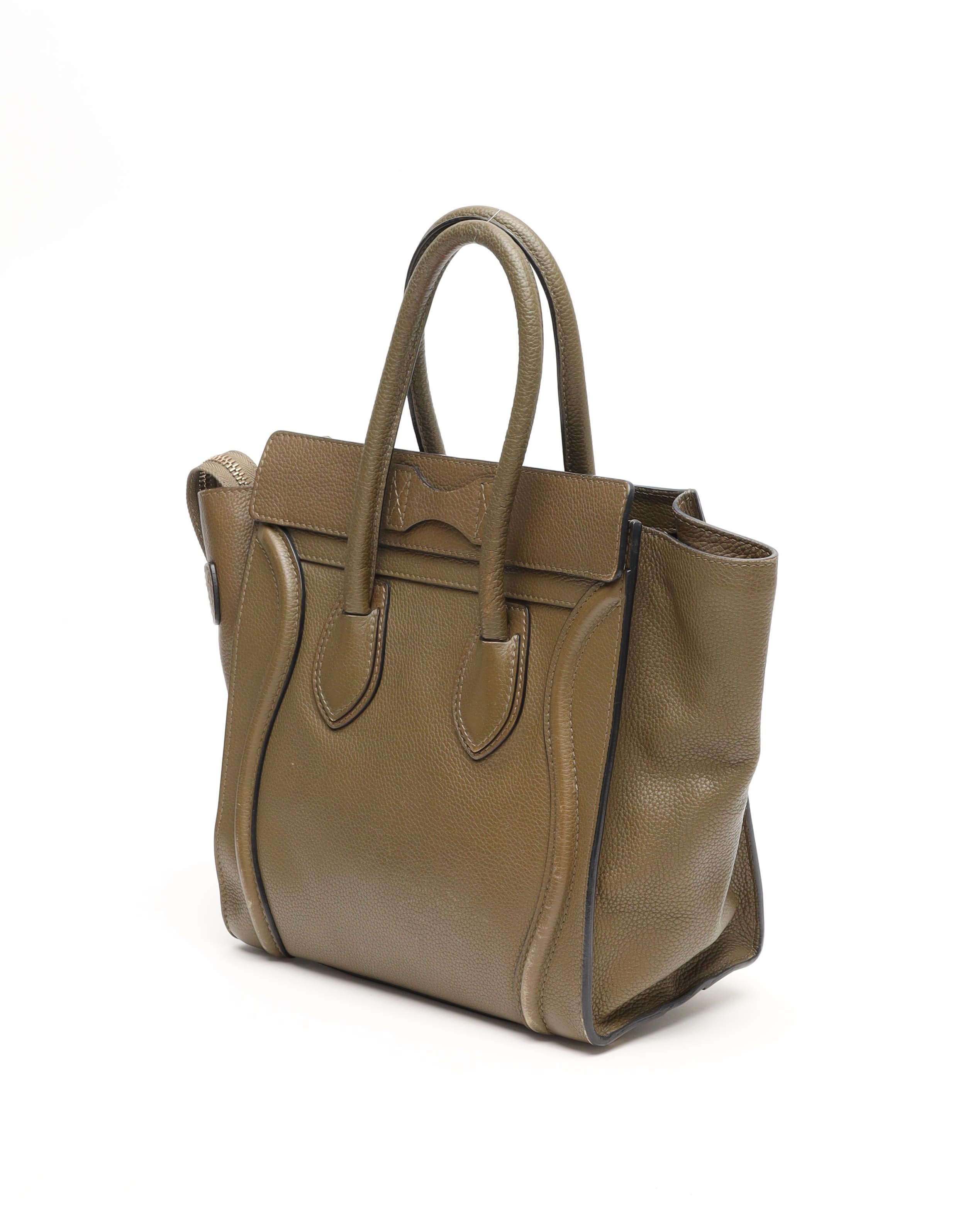 Celine Céline Micro Luggage Bag In Brown
