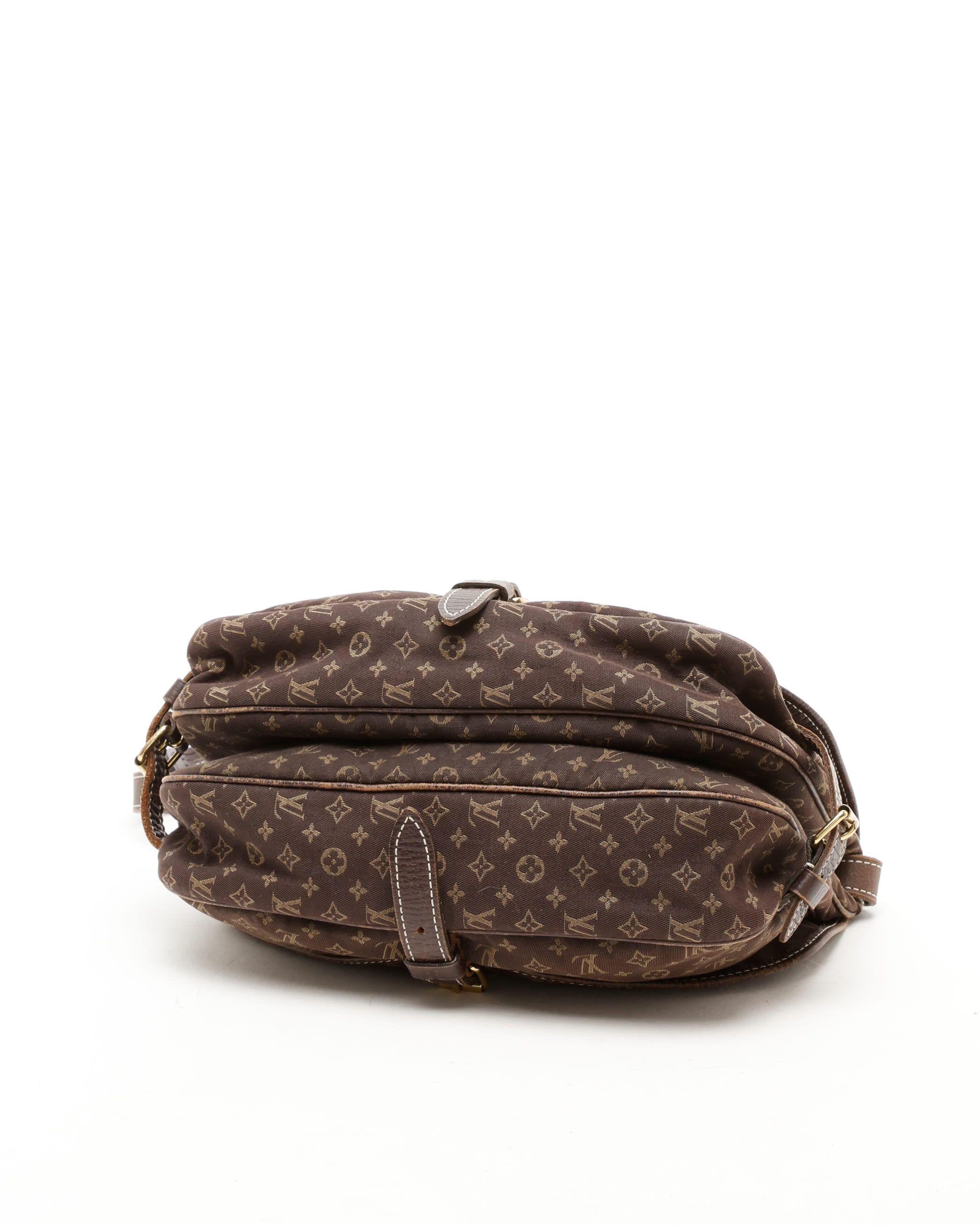 Pre-owned Louis Vuitton Monogram Mini Lin Saumur 30 Bag