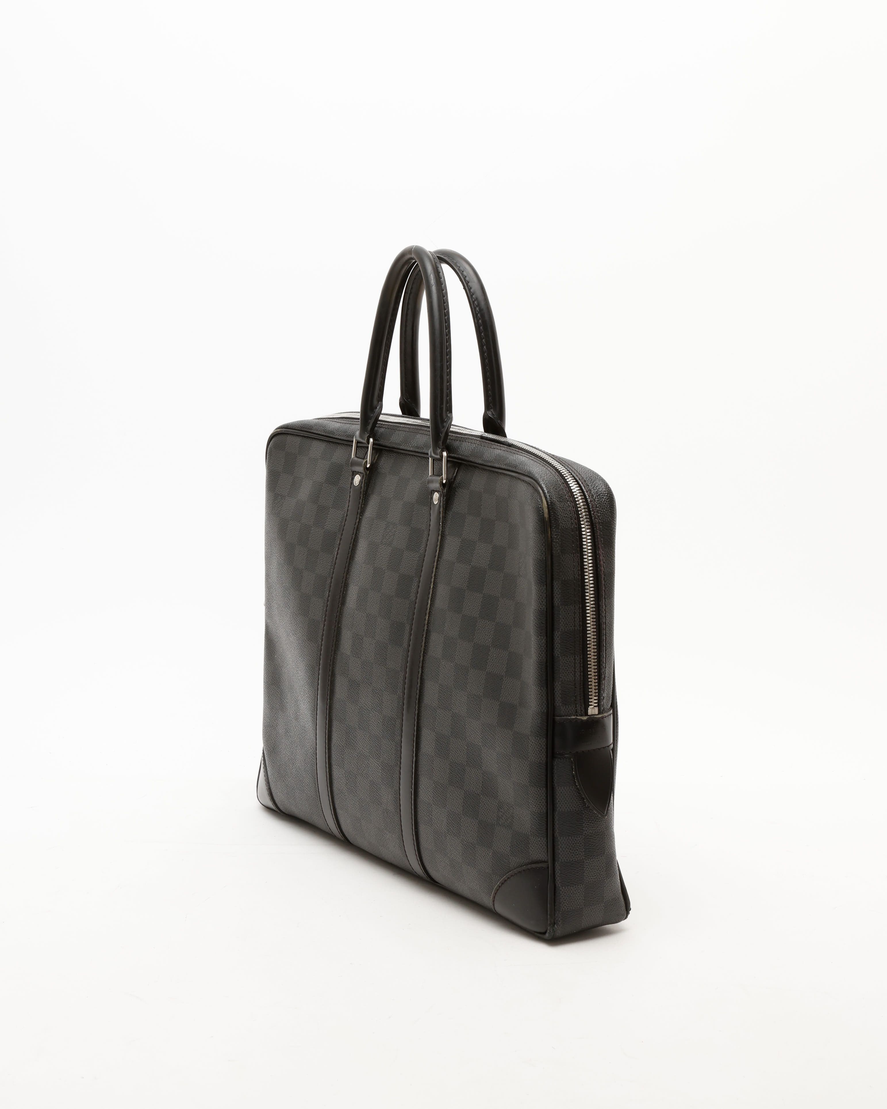 Pre-owned Louis Vuitton Damier Graphite Porte Documents Voyages Bag