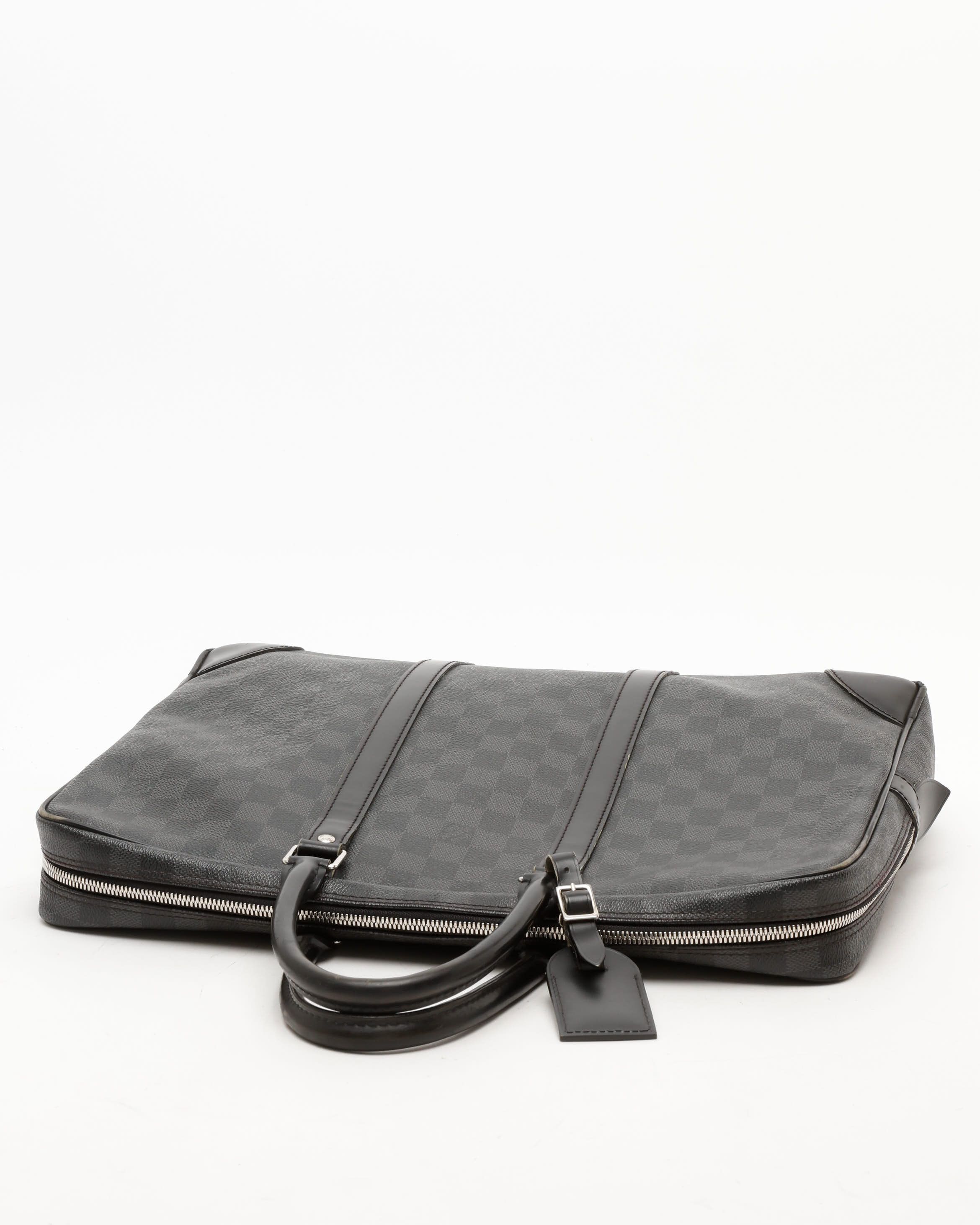 Pre-owned Louis Vuitton Damier Graphite Porte Documents Voyages Bag