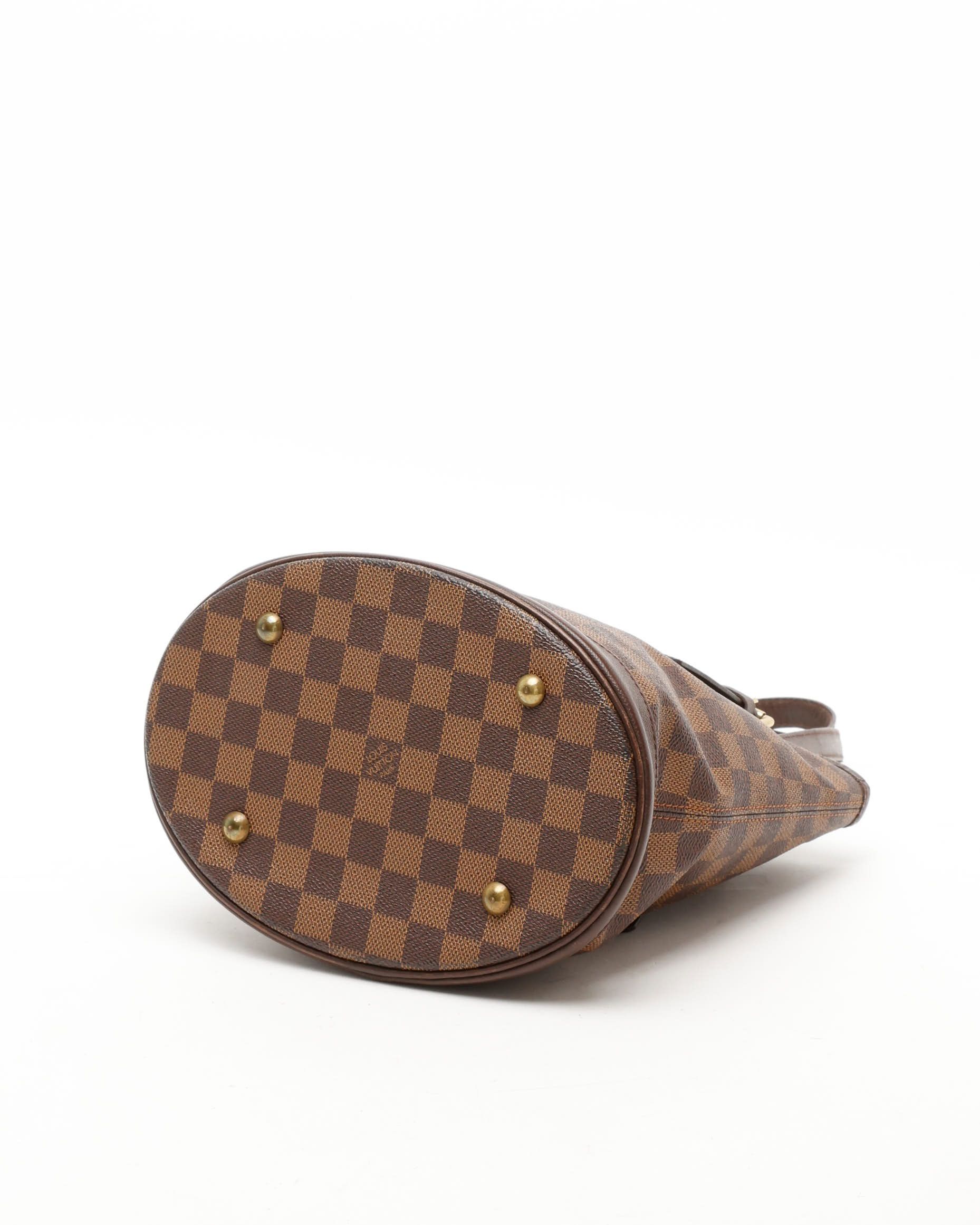 Pre-owned Louis Vuitton Damier Ebene Marais Bucket Bag