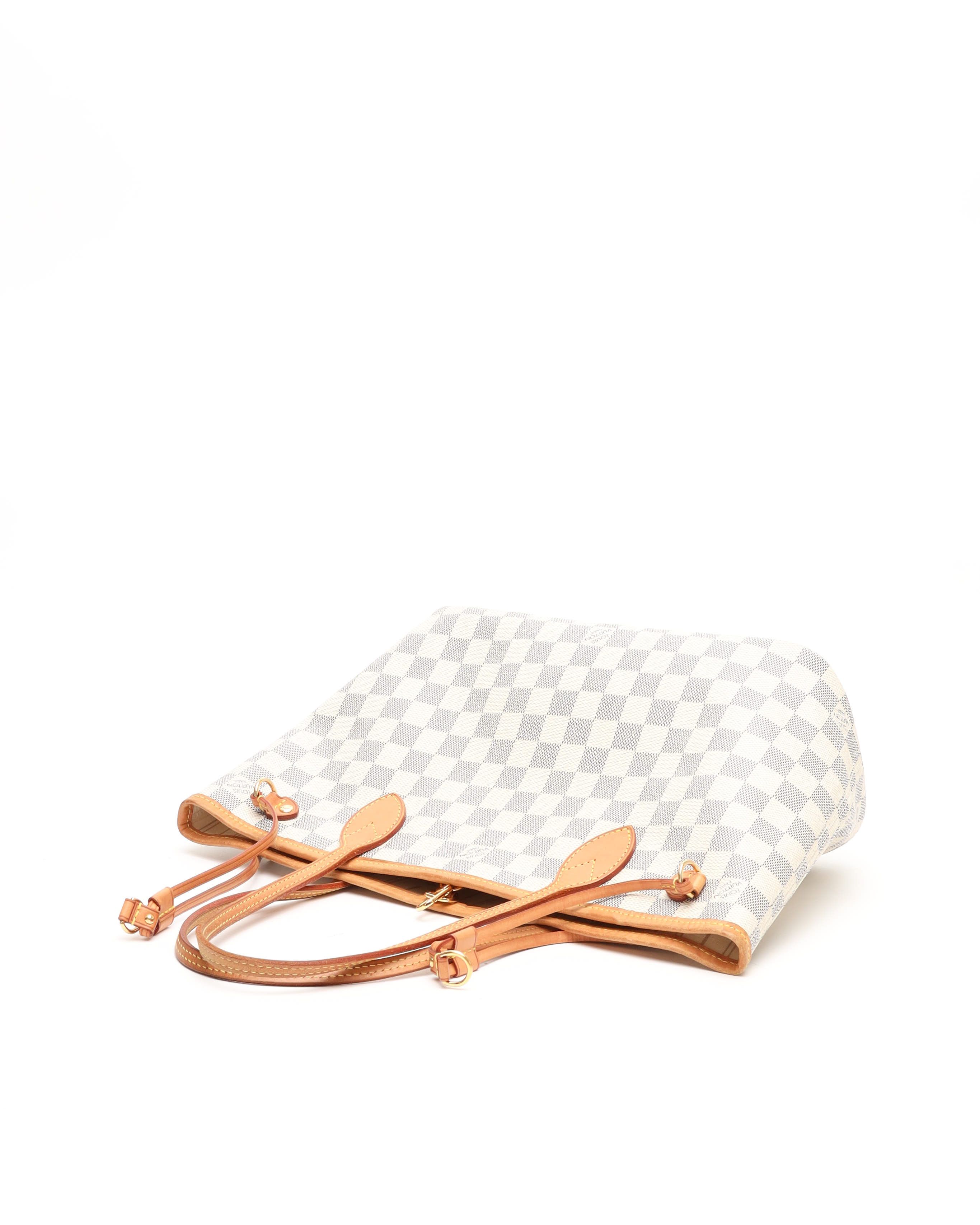 Pre-owned Louis Vuitton Damier Azur Neverfull Pm Tote Bag