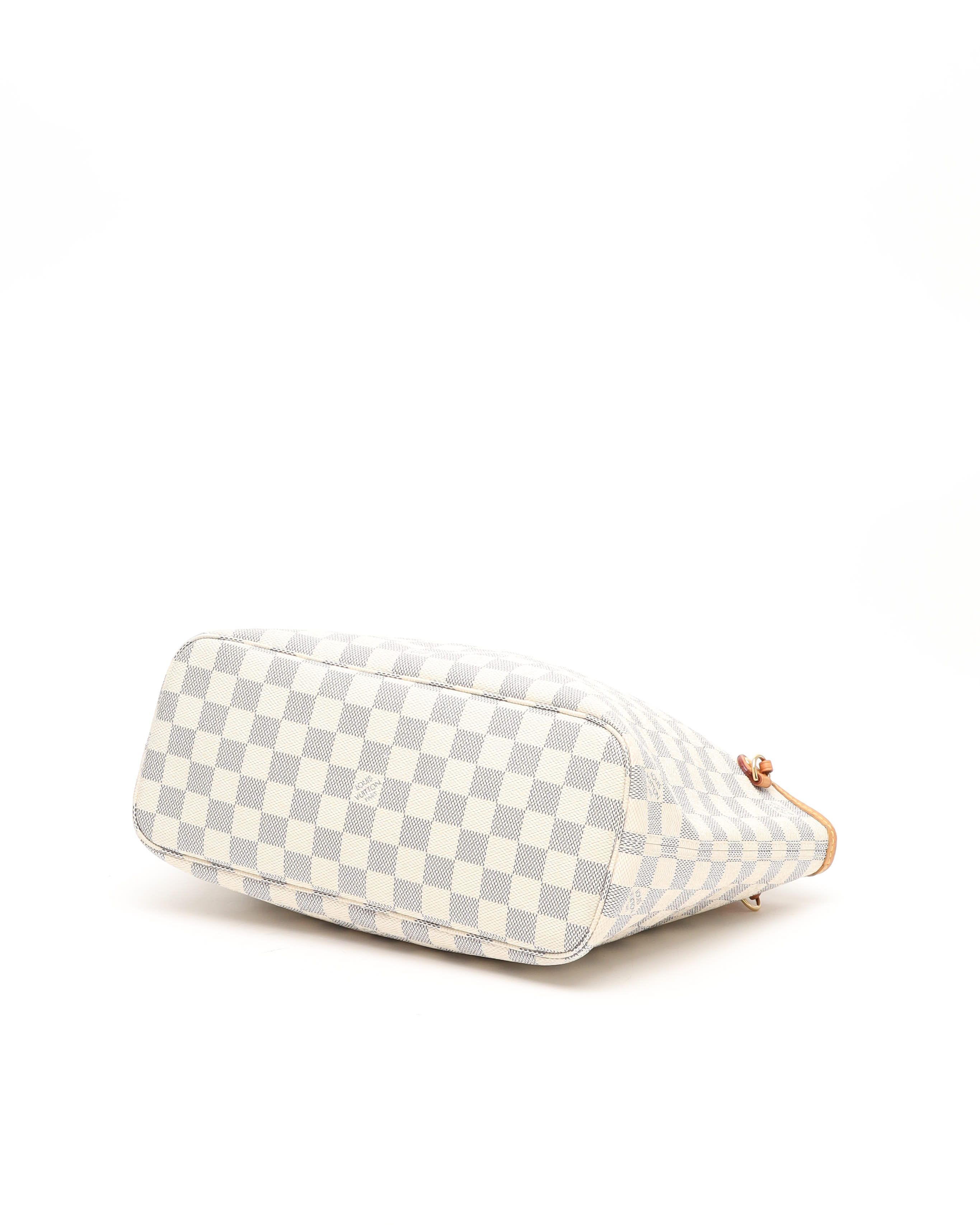Pre-owned Louis Vuitton Damier Azur Neverfull Pm Tote Bag