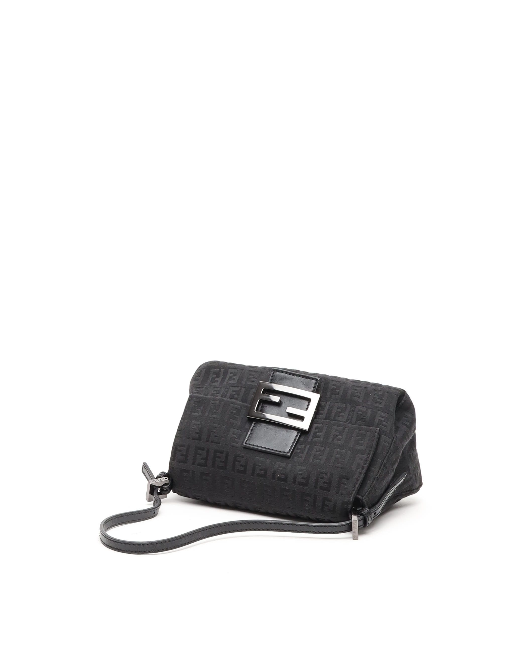 Fendi Small Zucca Mamma Bag In Black