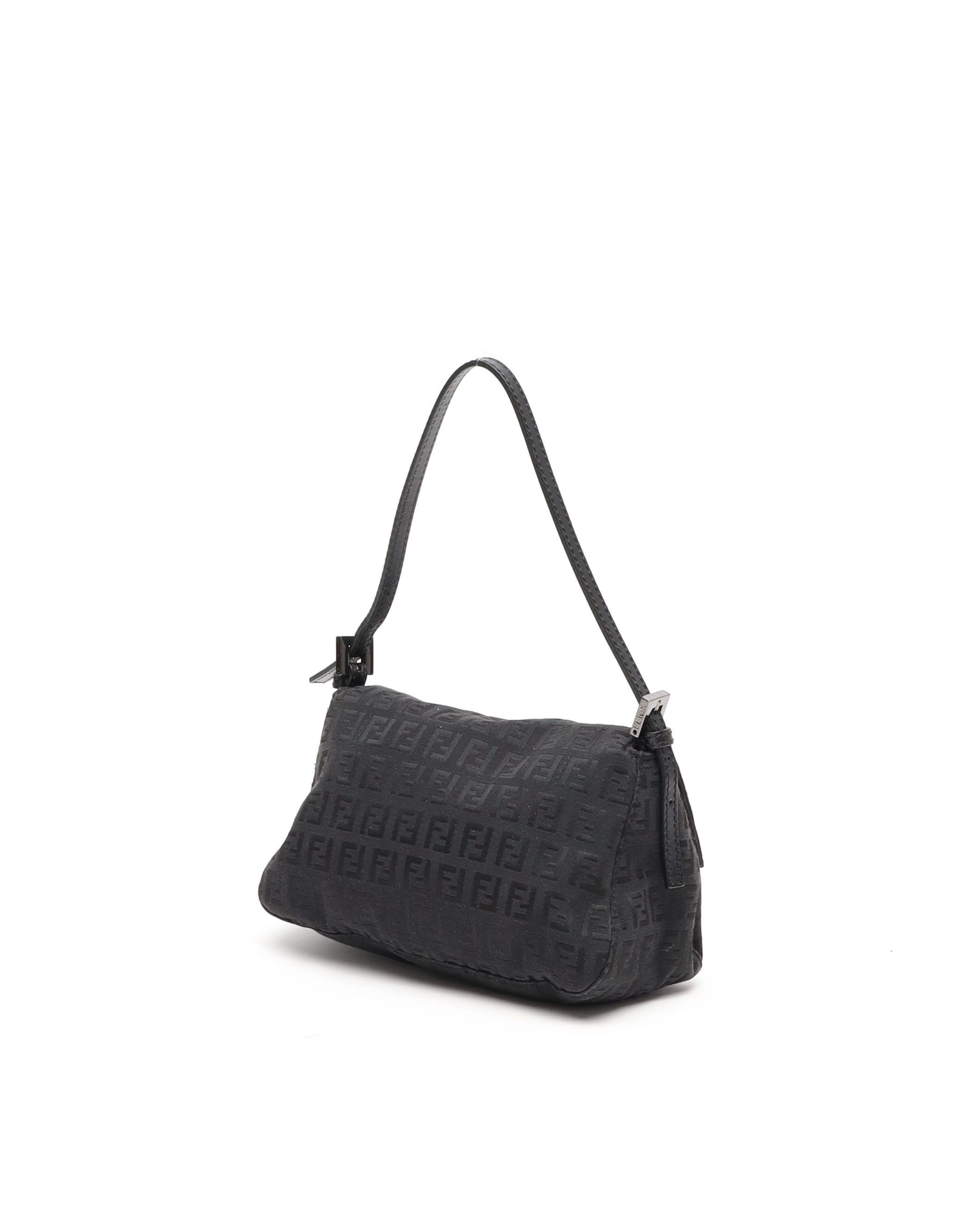 Fendi Small Zucca Mamma Bag In Black