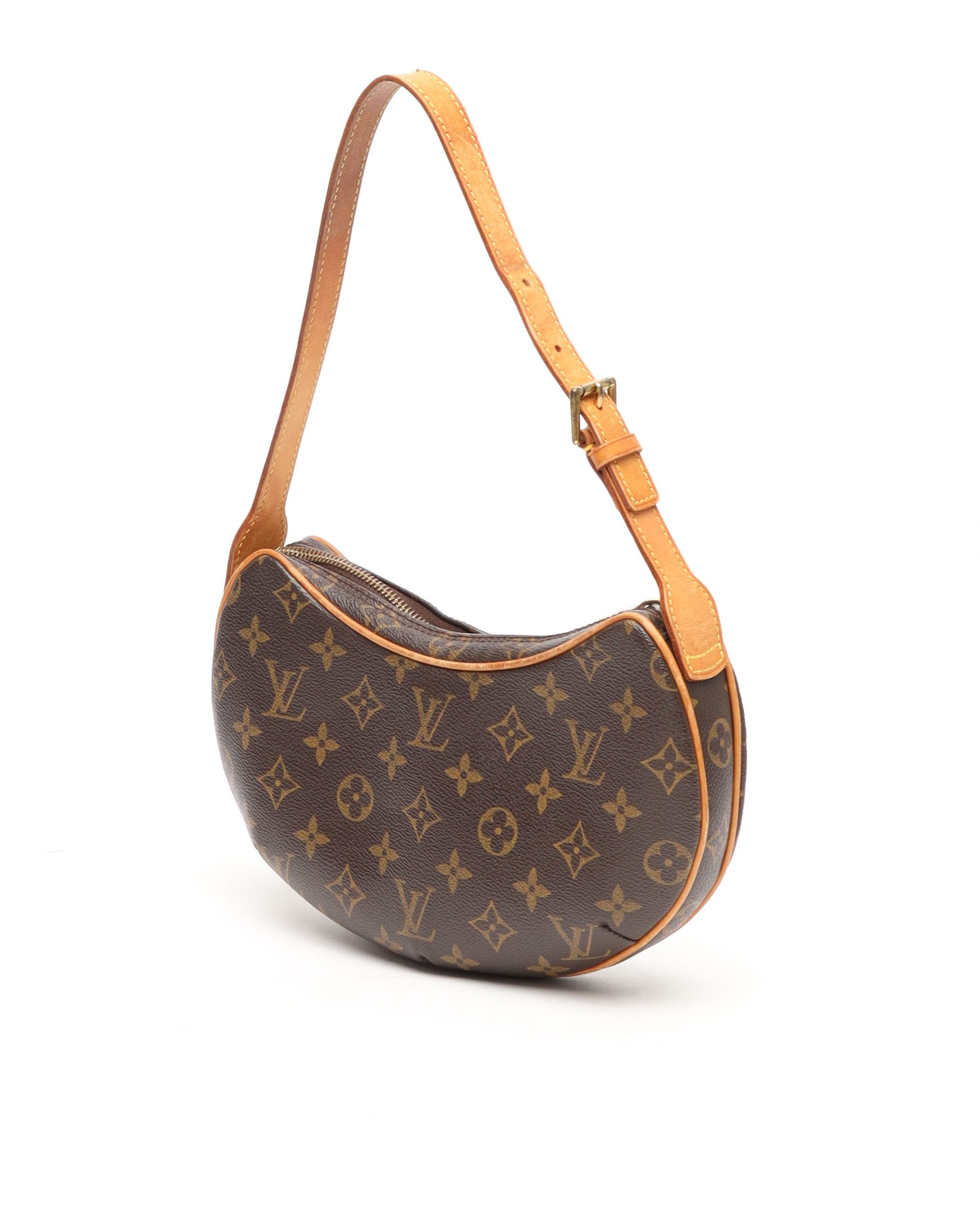 Pre-owned Louis Vuitton Monogram Croissant Pm Bag In Brown