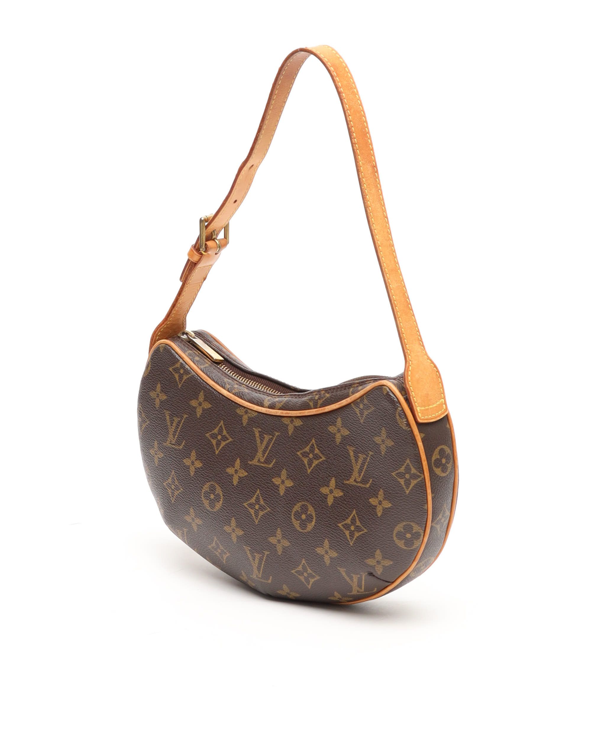 Pre-owned Louis Vuitton Monogram Croissant Pm Bag In Brown