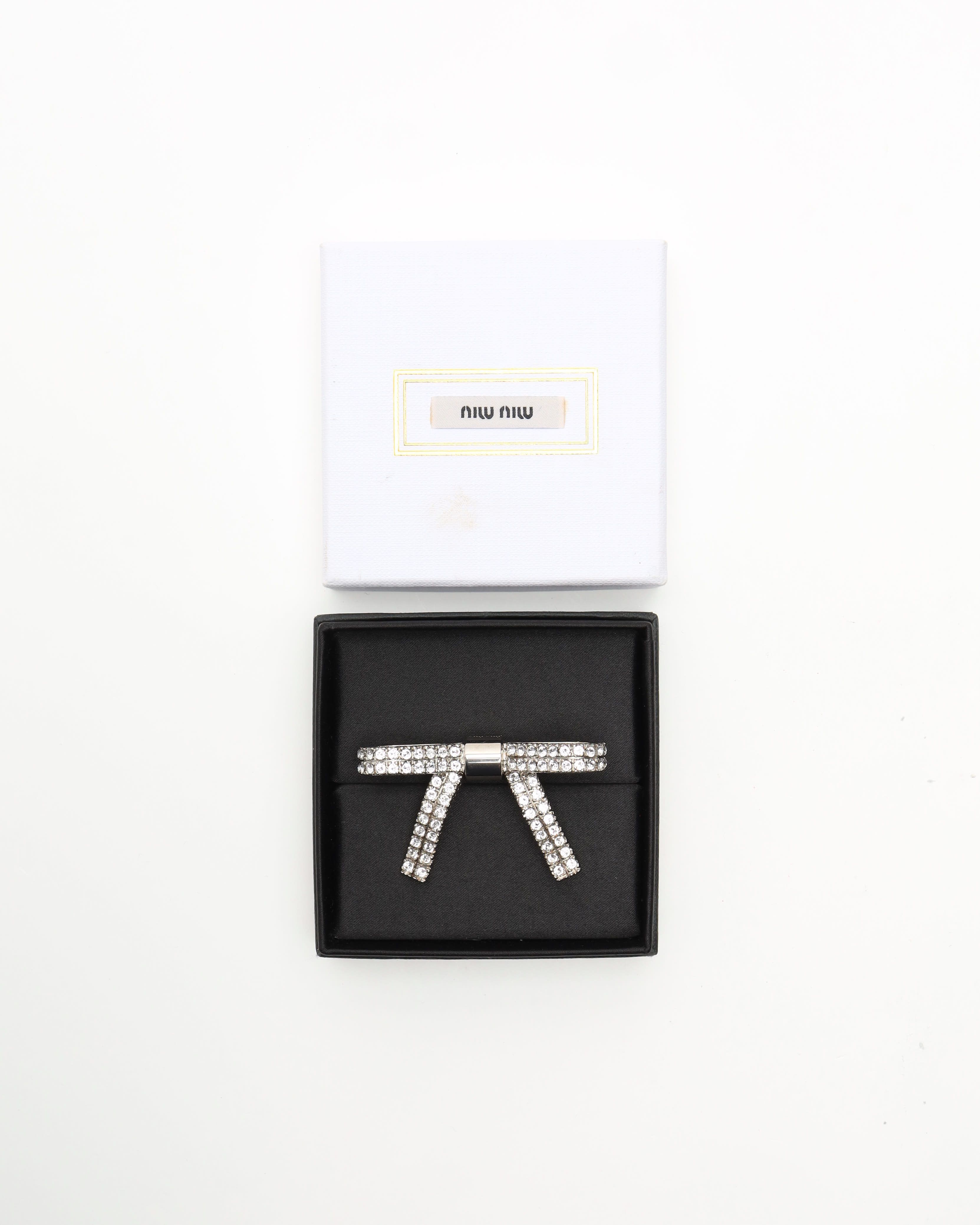 Miu Miu Glitter Brooch In Multi