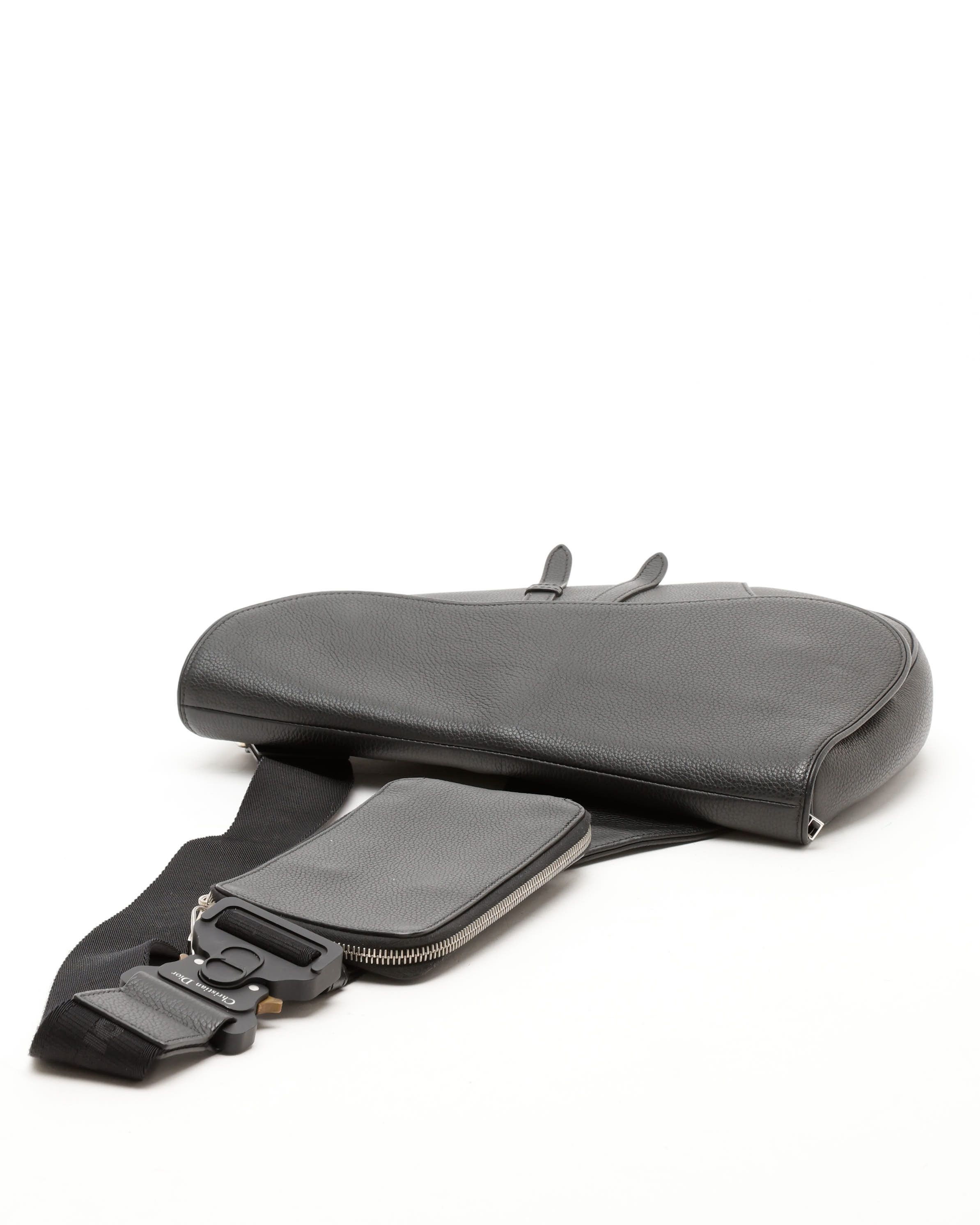 Dior Christian  Homme Saddle Bag In Black