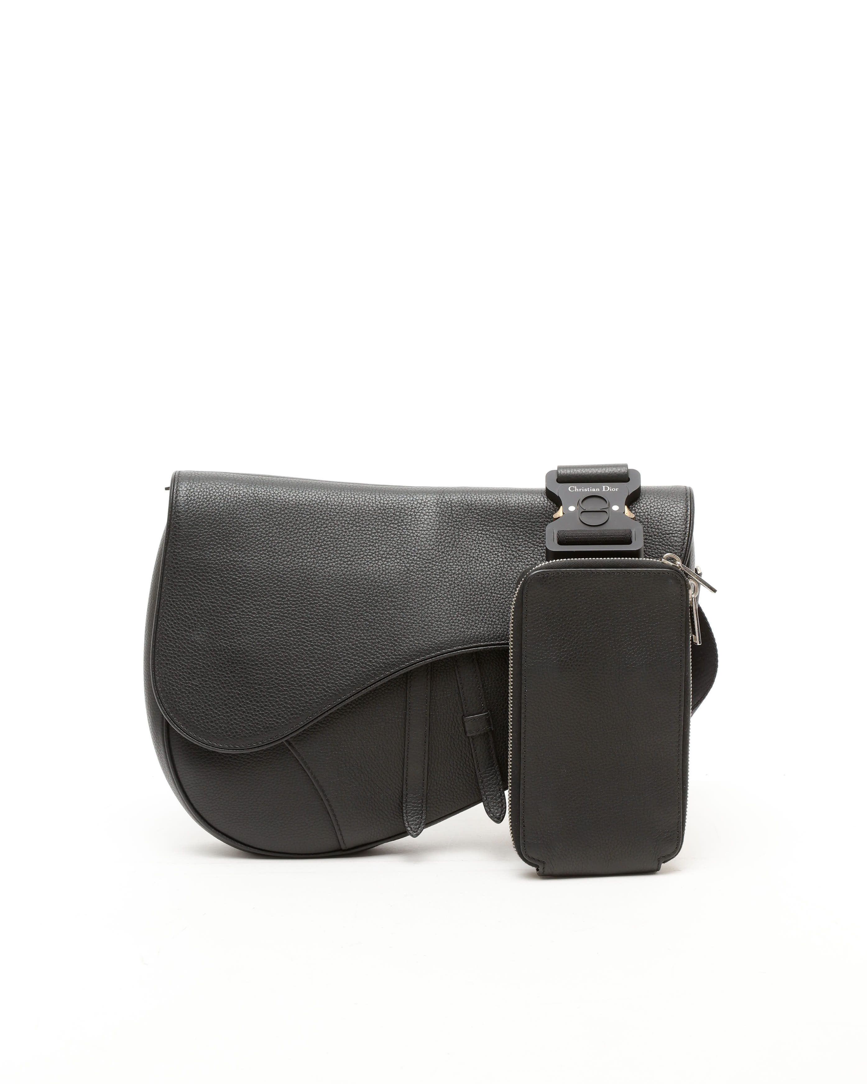 Dior Christian  Homme Saddle Bag In Black