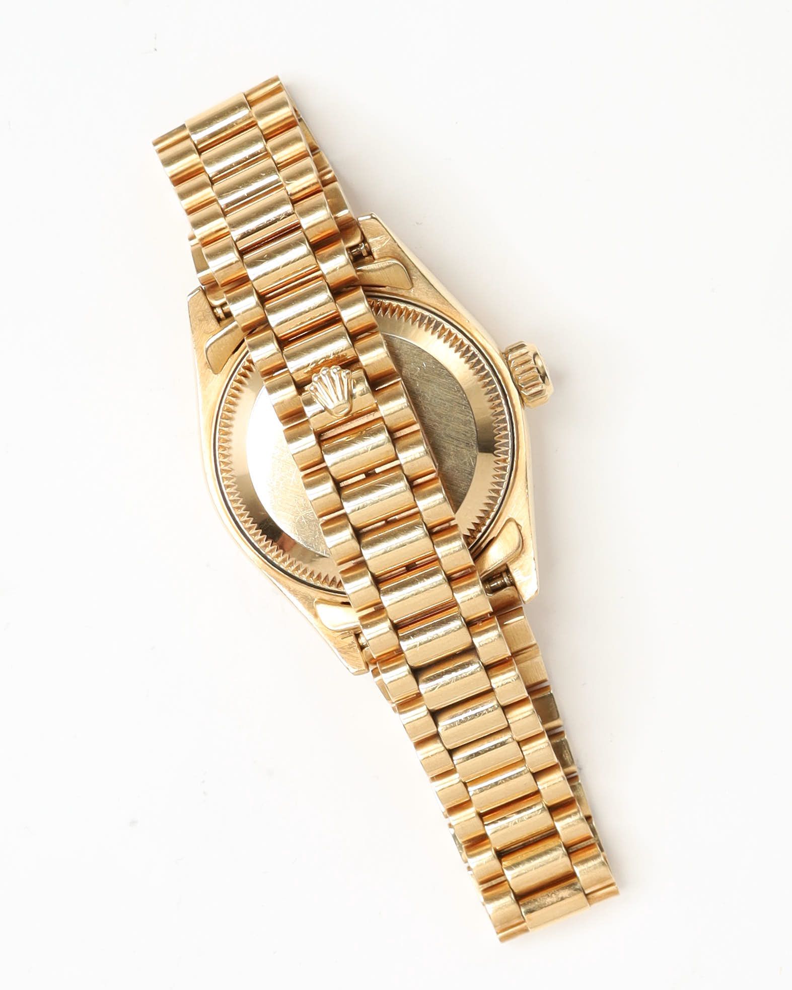Rolex Lady-datejust 26mm Ref 69178 18k Gold Diamond Dial Watch