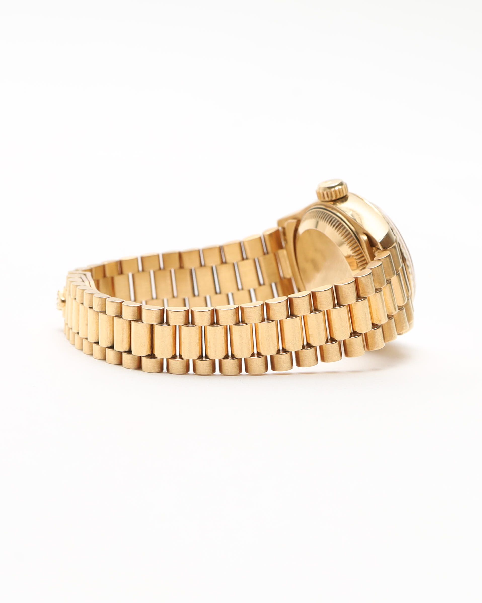 Rolex Lady-datejust 26mm Ref 69178 18k Gold Diamond Dial Watch