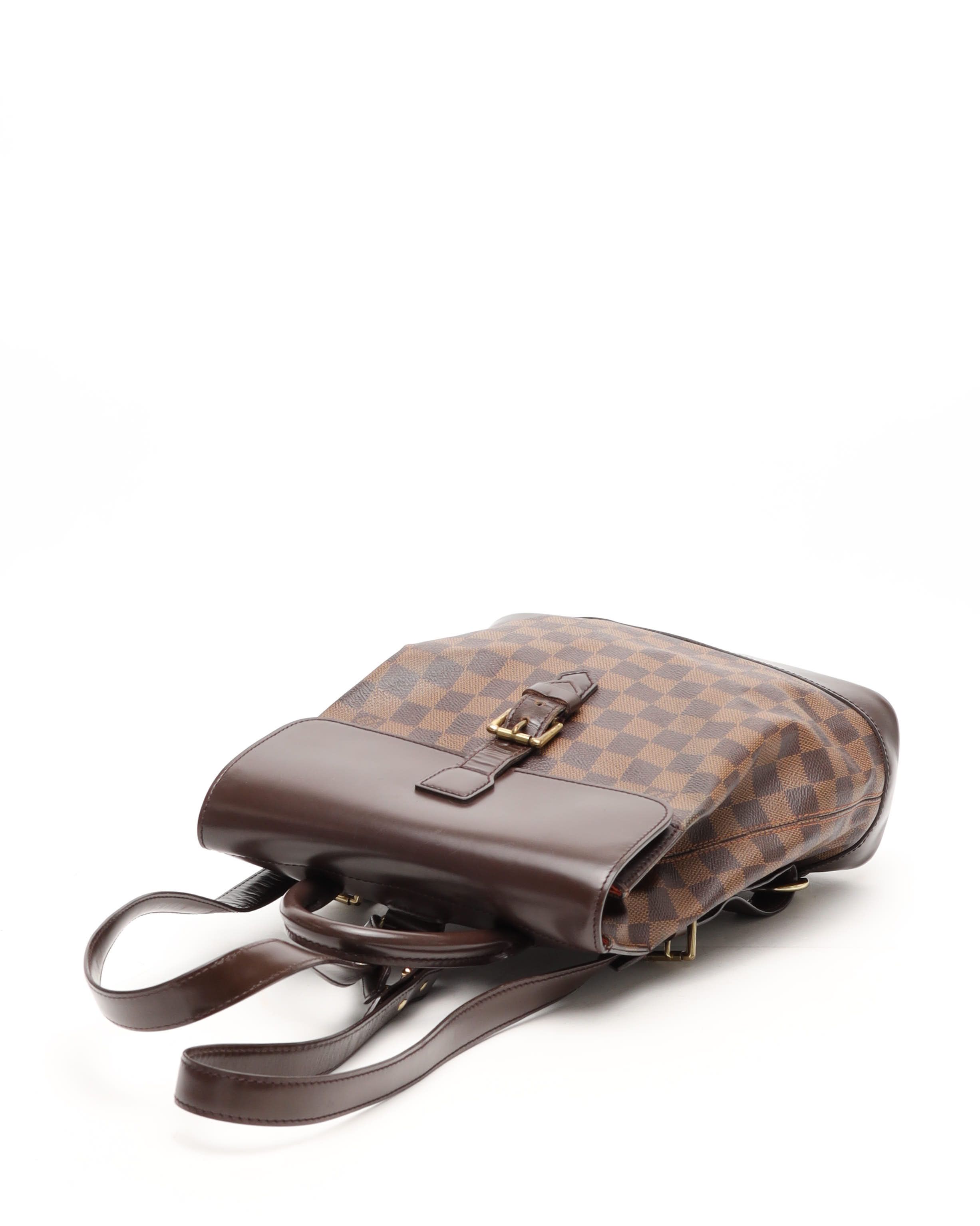 Pre-owned Louis Vuitton Damier Ebene Soho Backpack