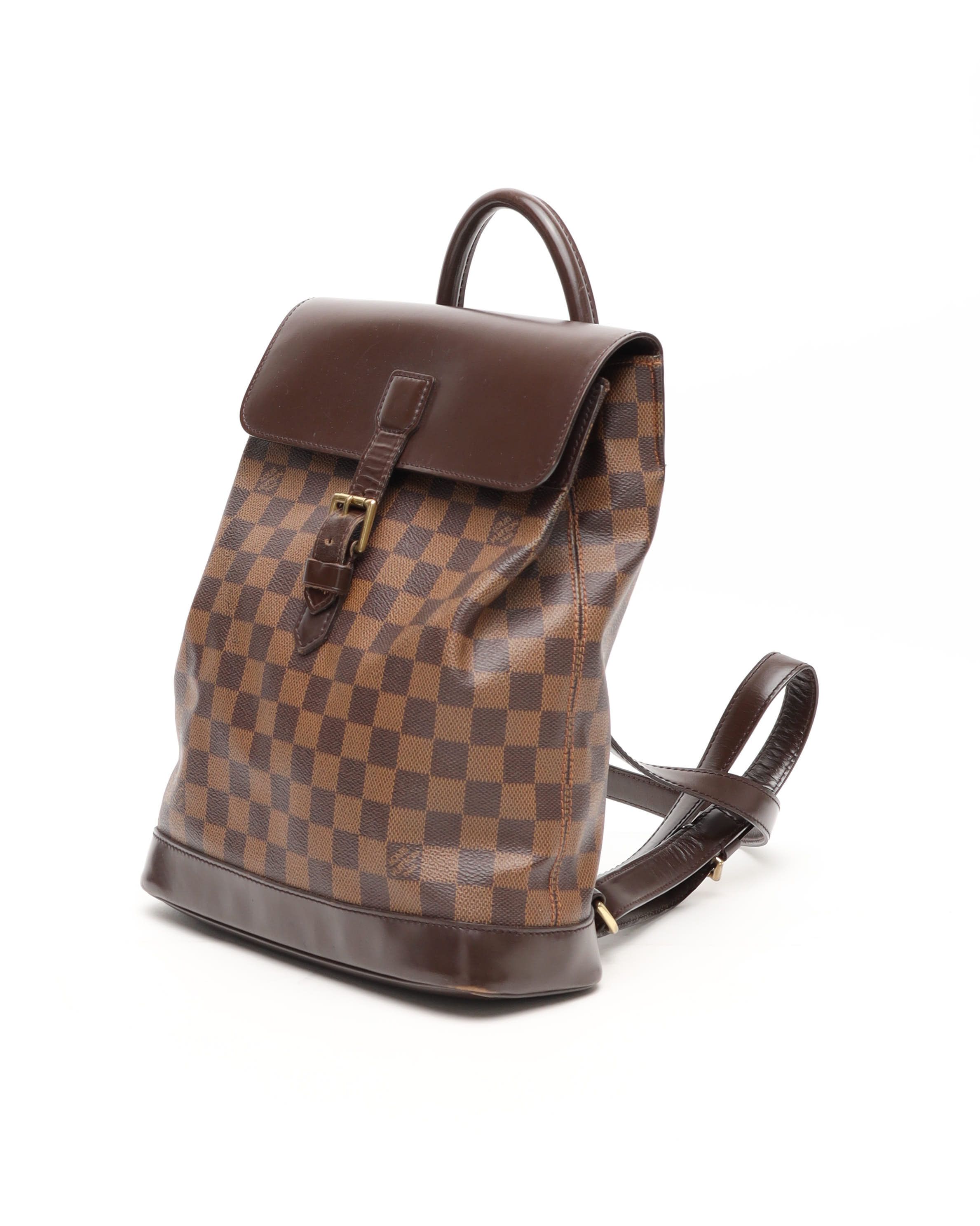 Pre-owned Louis Vuitton Damier Ebene Soho Backpack