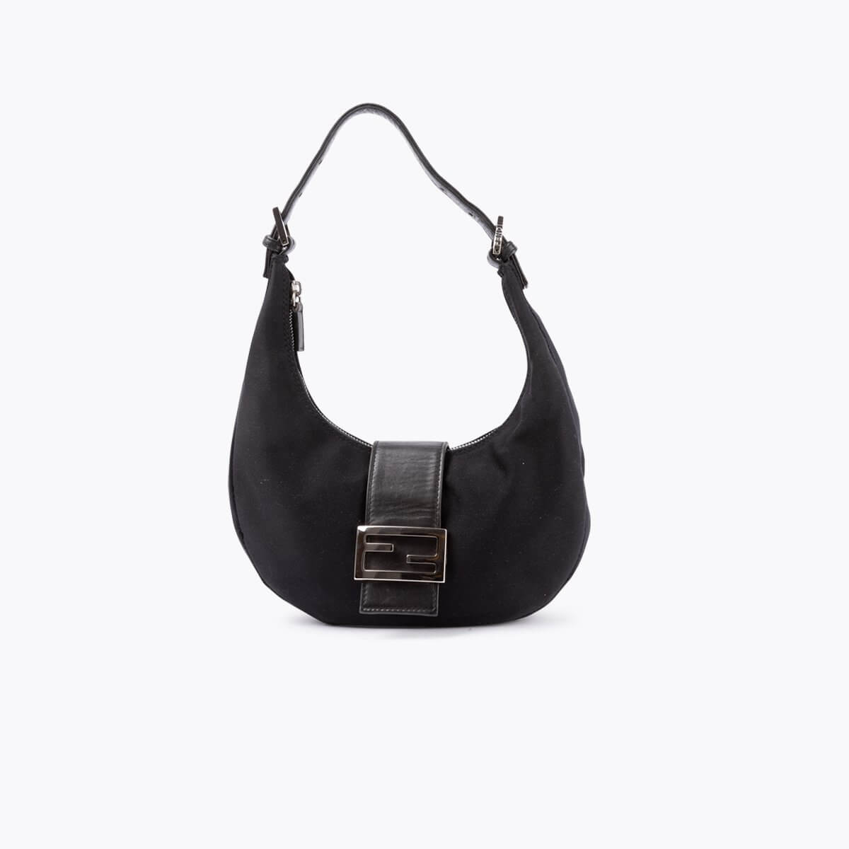 FENDI Neoprene Half Moon Hobo Bag
