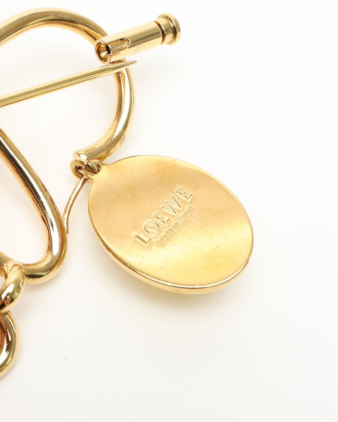 Loewe Anagram Color Stone Brooch In Multi