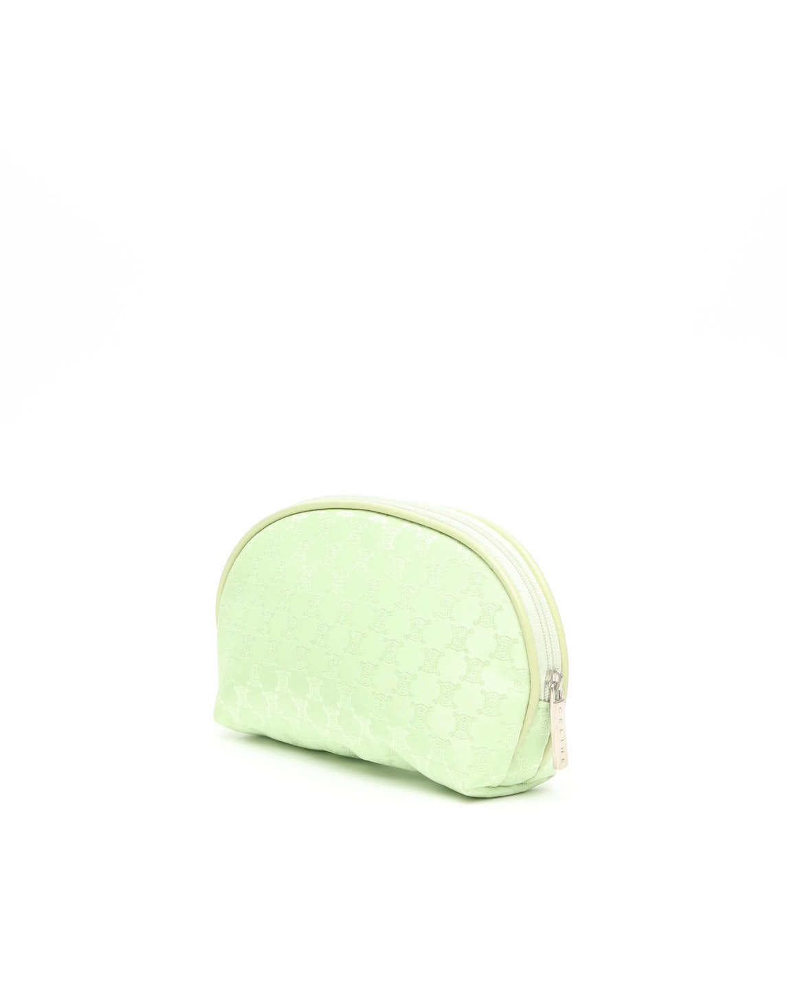 Celine Céline Macadam Nylon Vanity Pouch In Green