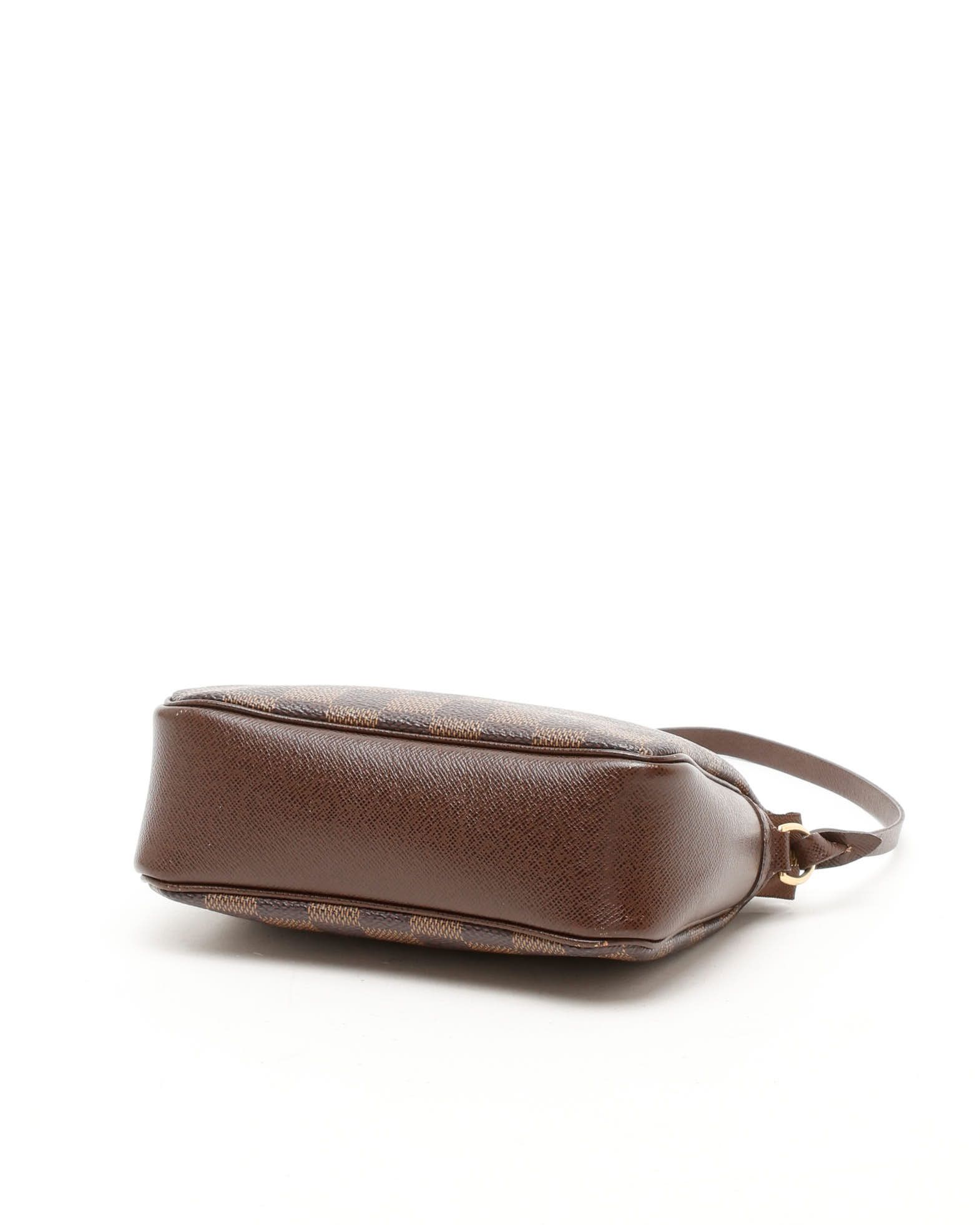 Pre-owned Louis Vuitton Damier Ebene Truth Makeup Bag In Brown