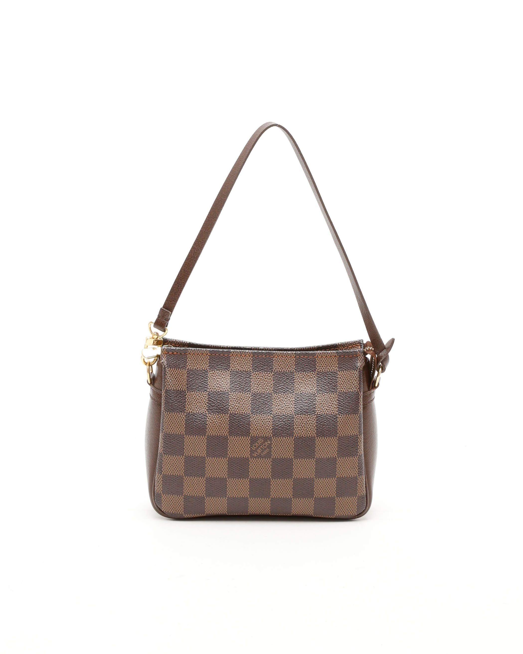 Pre-owned Louis Vuitton Damier Ebene Truth Makeup Bag In Brown