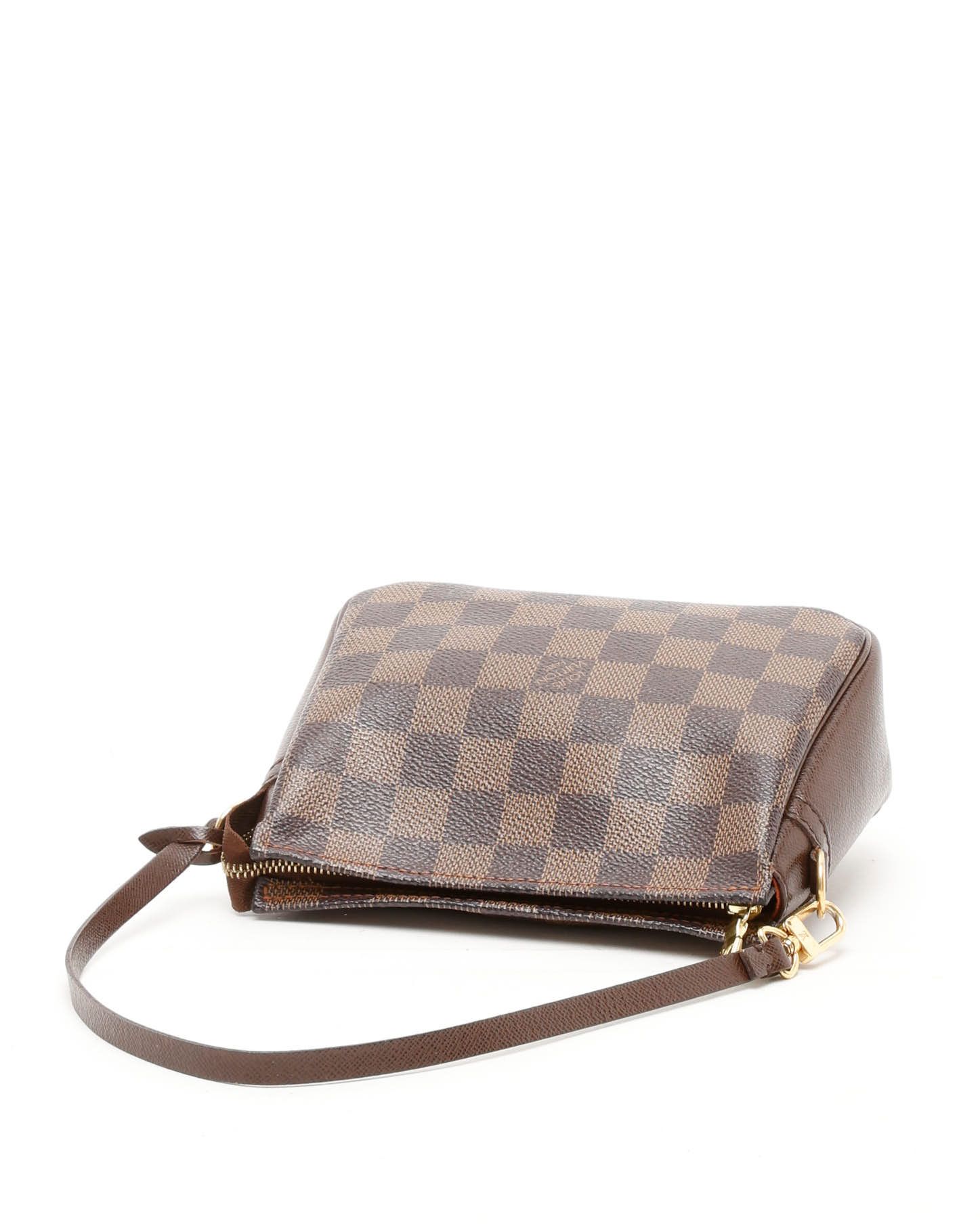 Pre-owned Louis Vuitton Damier Ebene Truth Makeup Bag In Brown