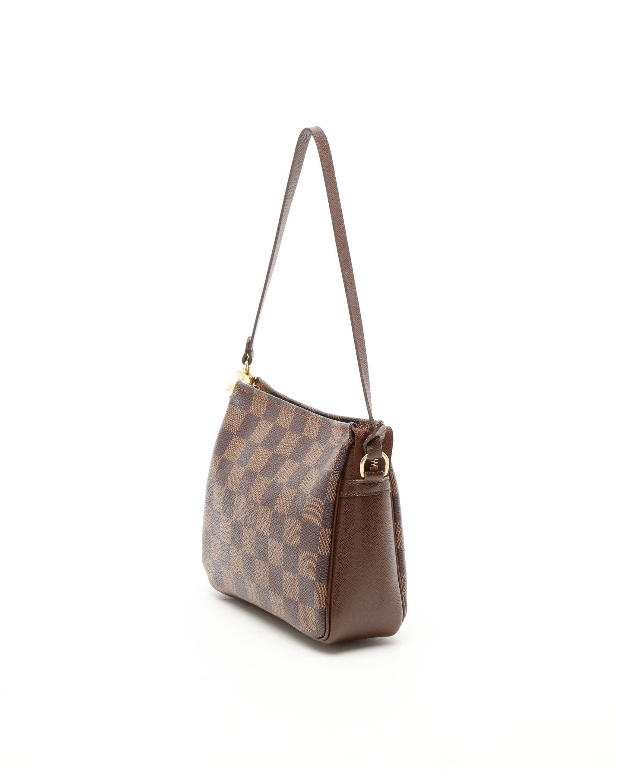 Pre-owned Louis Vuitton Damier Ebene Truth Makeup Bag In Brown