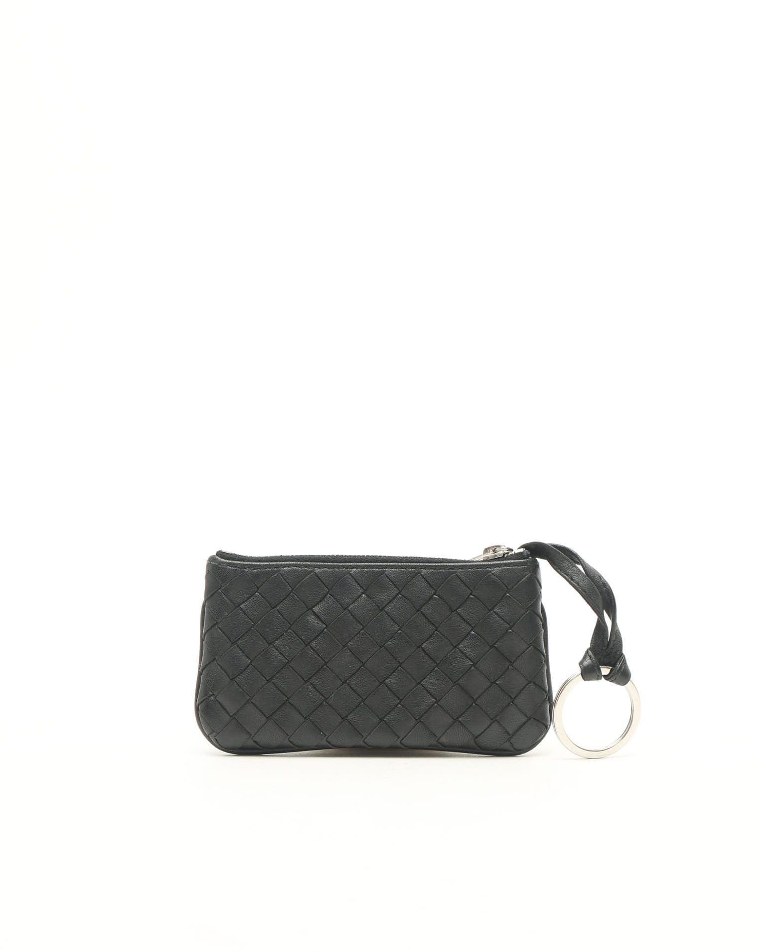 Bottega Veneta Intrecciato Coin Case In Black
