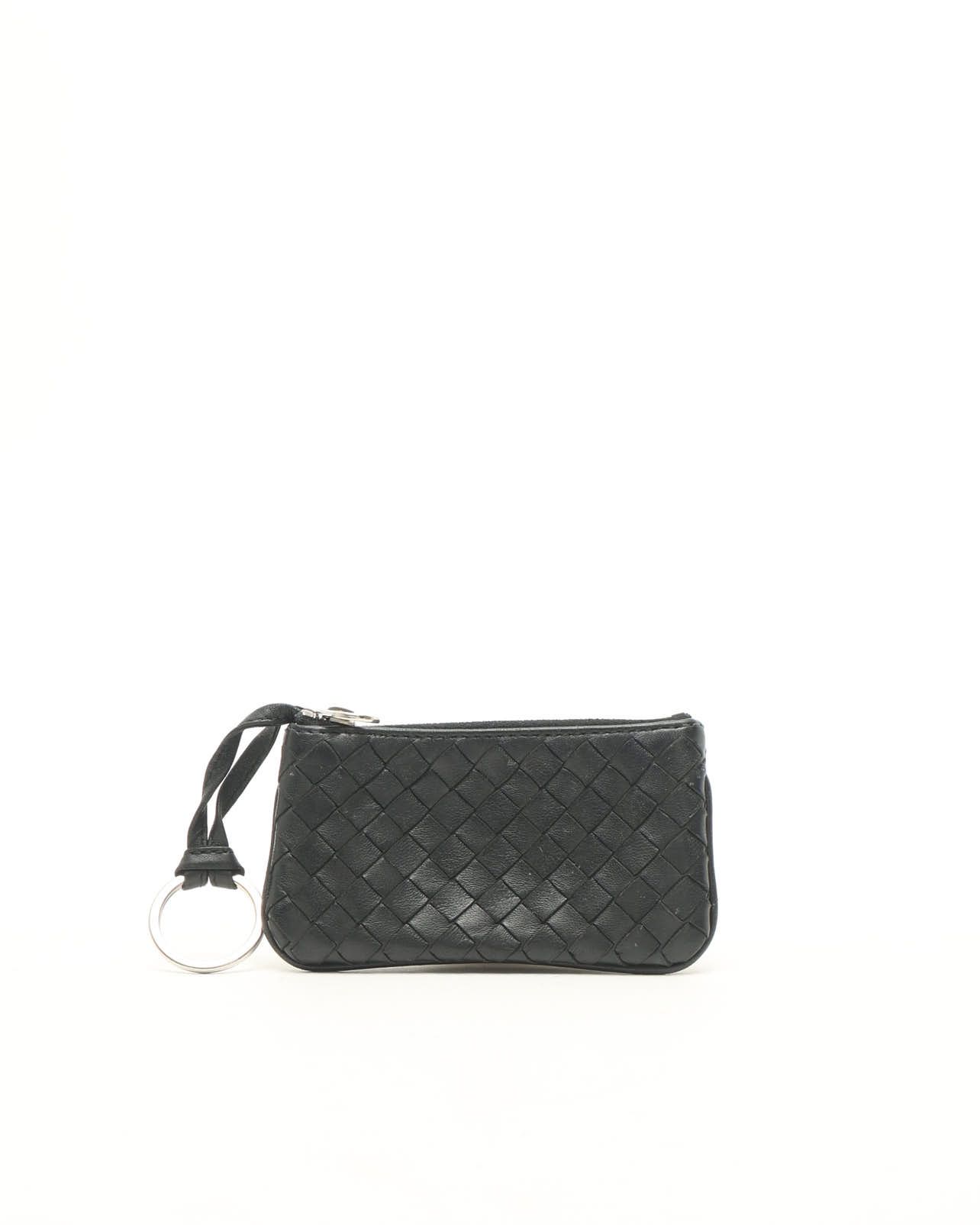 Bottega Veneta Intrecciato Coin Case In Black