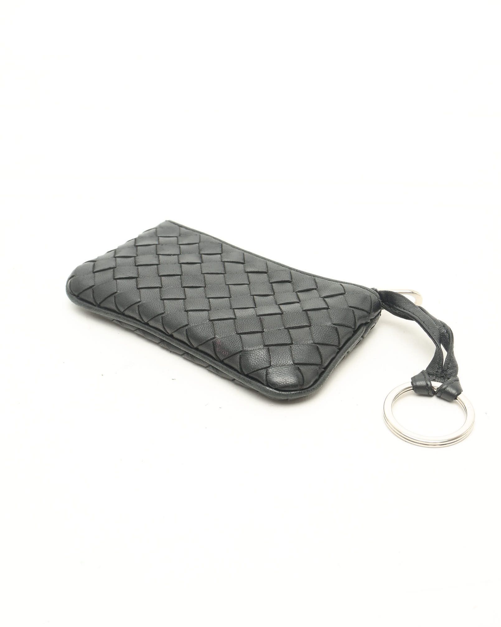 Bottega Veneta Intrecciato Coin Case In Black
