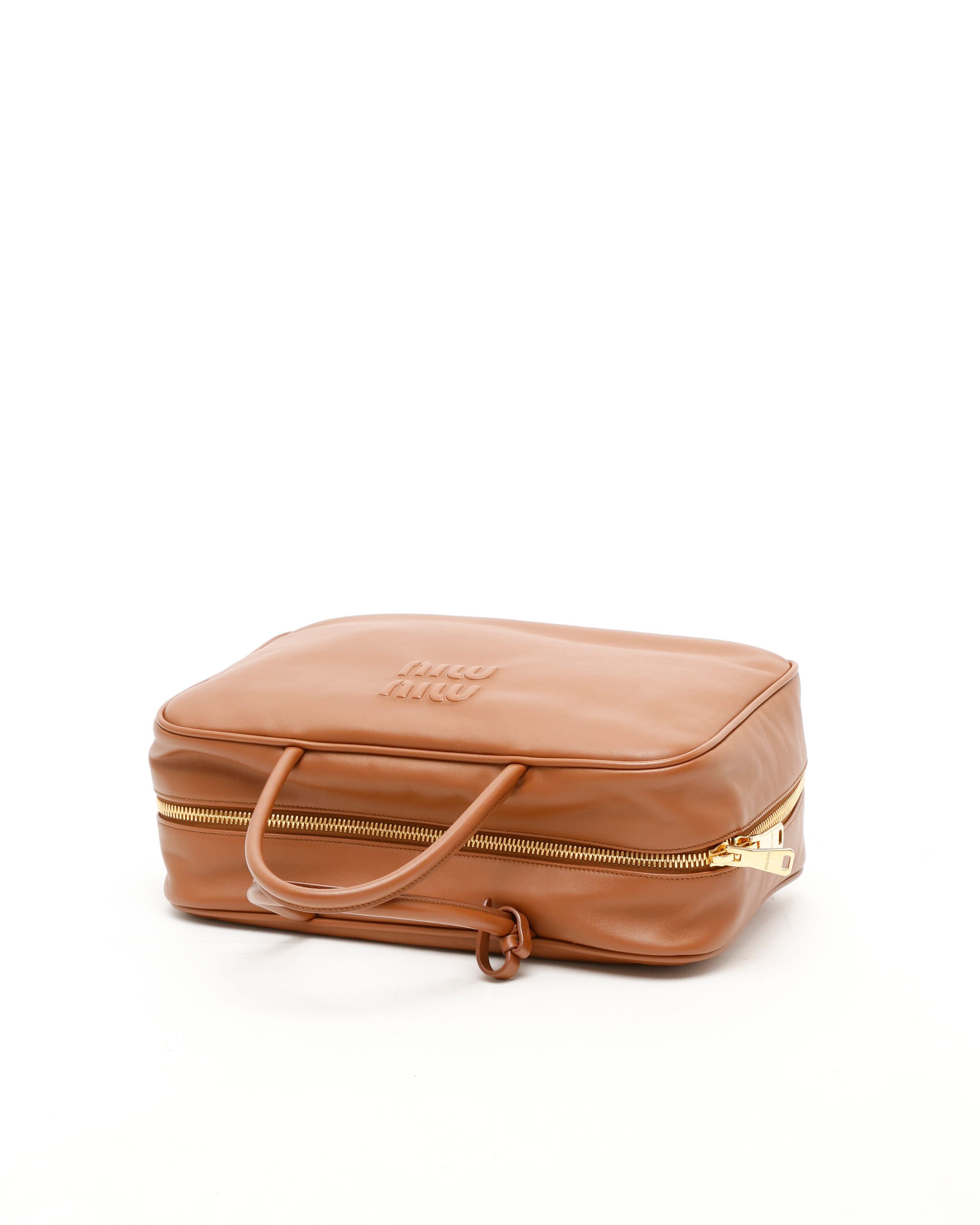Miu Miu Large Beau Handbag In Brown