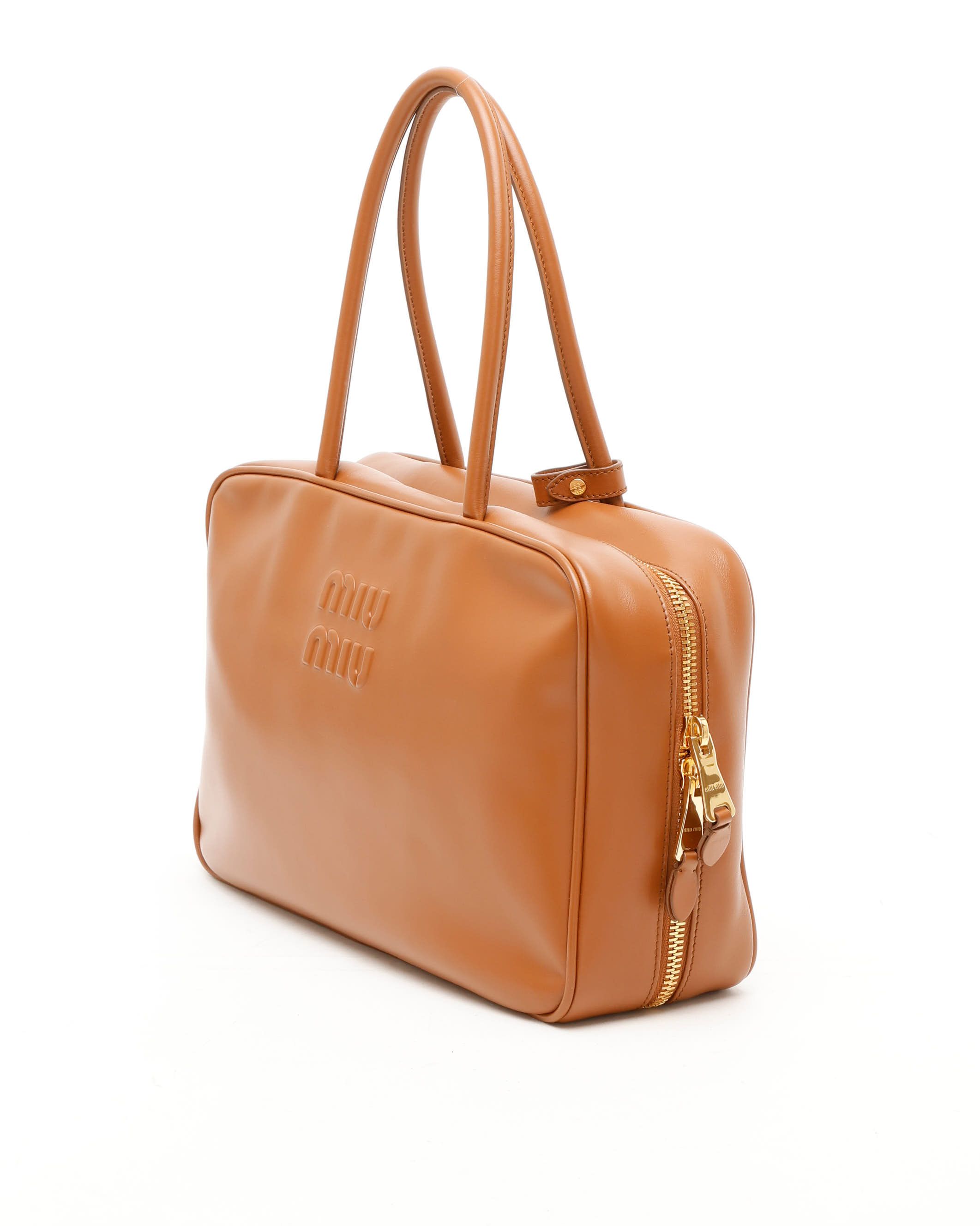 Miu Miu Large Beau Bag In Brown