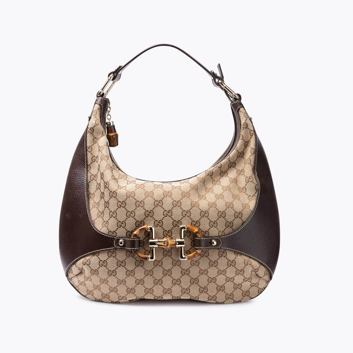 GUCCI Bamboo Horsebit Shoulder Bag